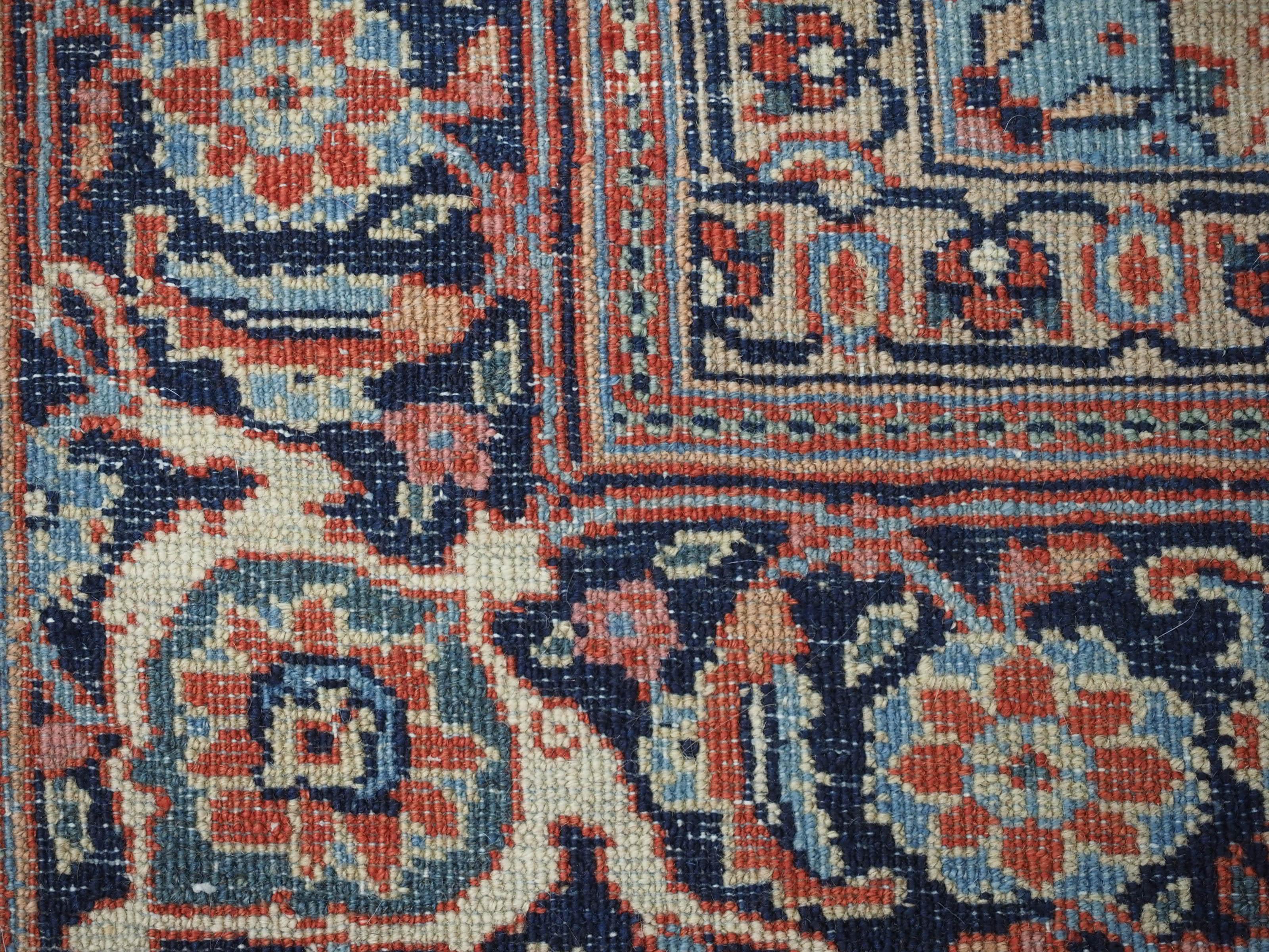 Antique Tabriz region village rug of outstanding design, circa 1900. For Sale 7