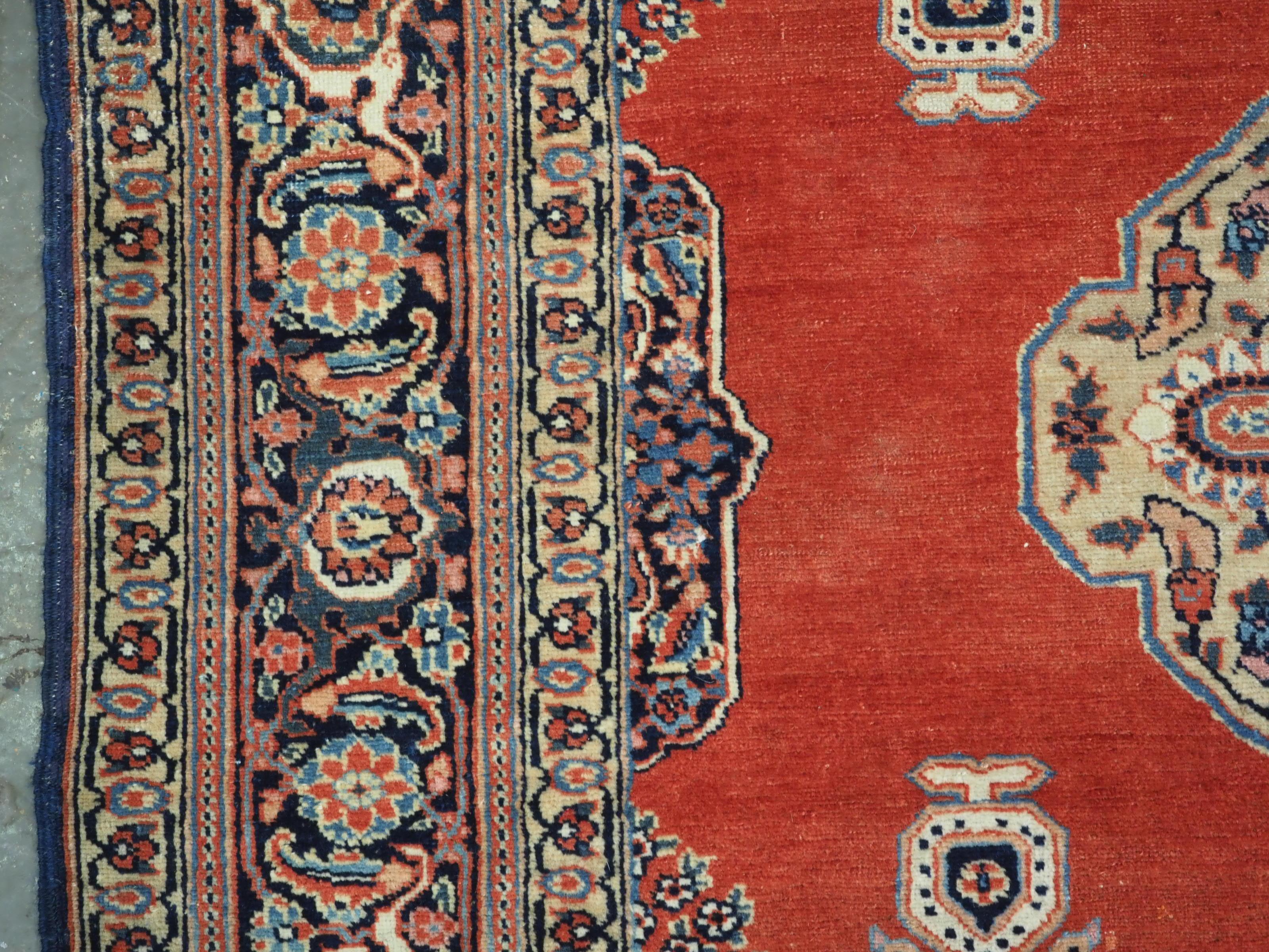 Antique Tabriz region village rug of outstanding design, circa 1900. In Good Condition For Sale In Moreton-In-Marsh, GB