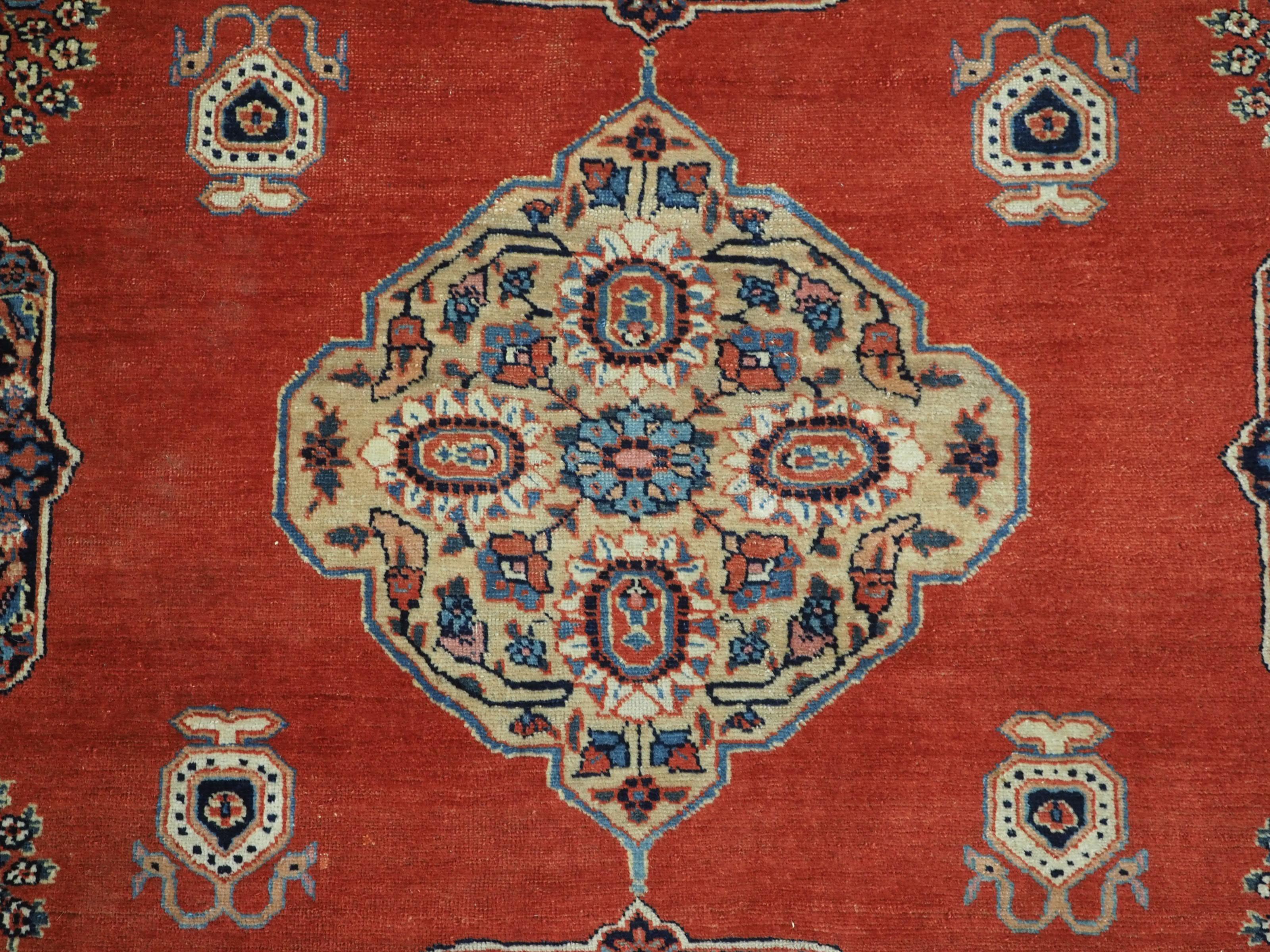 Antique Tabriz region village rug of outstanding design, circa 1900. For Sale 3