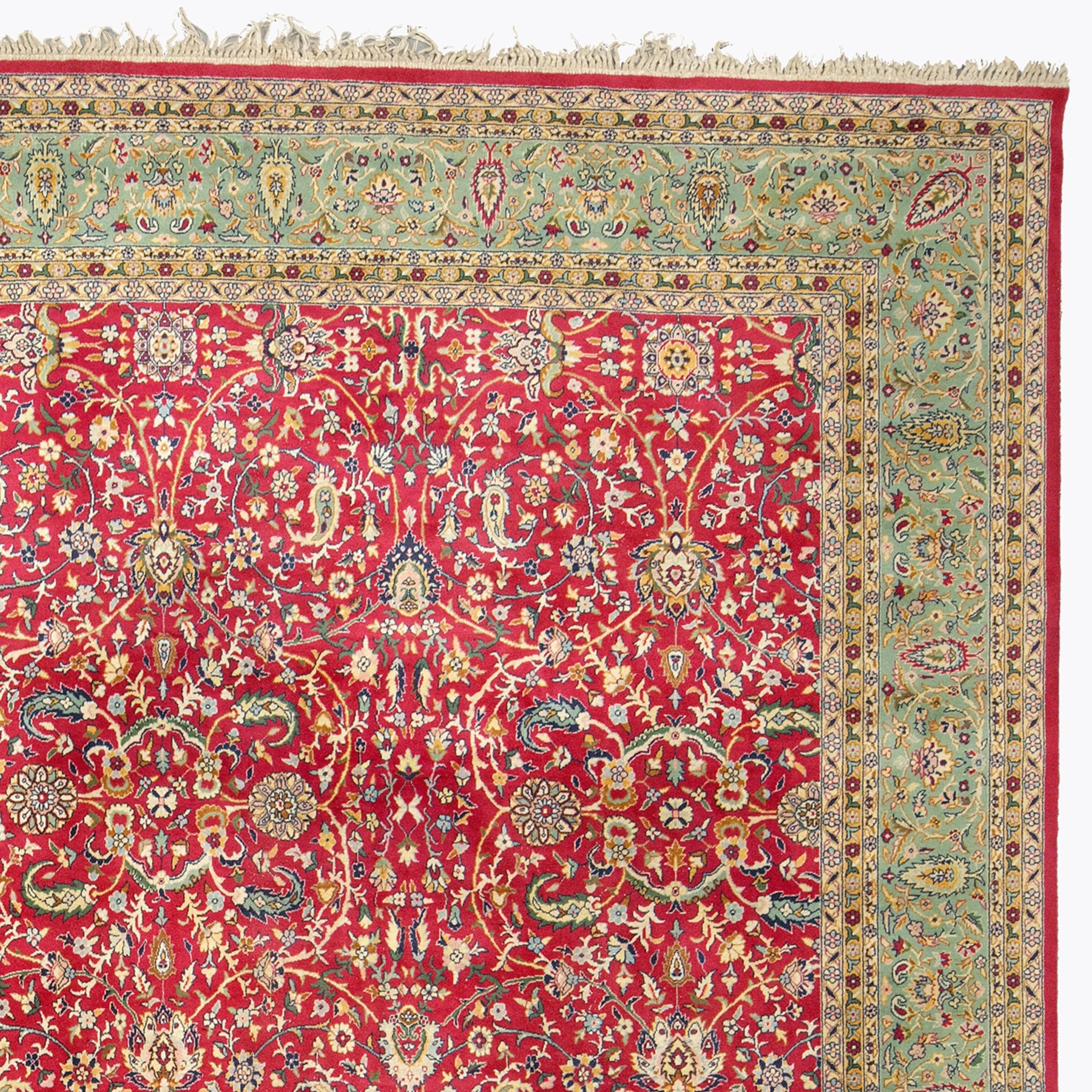 Tapis antique de Tabriz - 19ème siècle, tapis de Tabriz, tapis ancien Bon état - En vente à Sultanahmet, 34