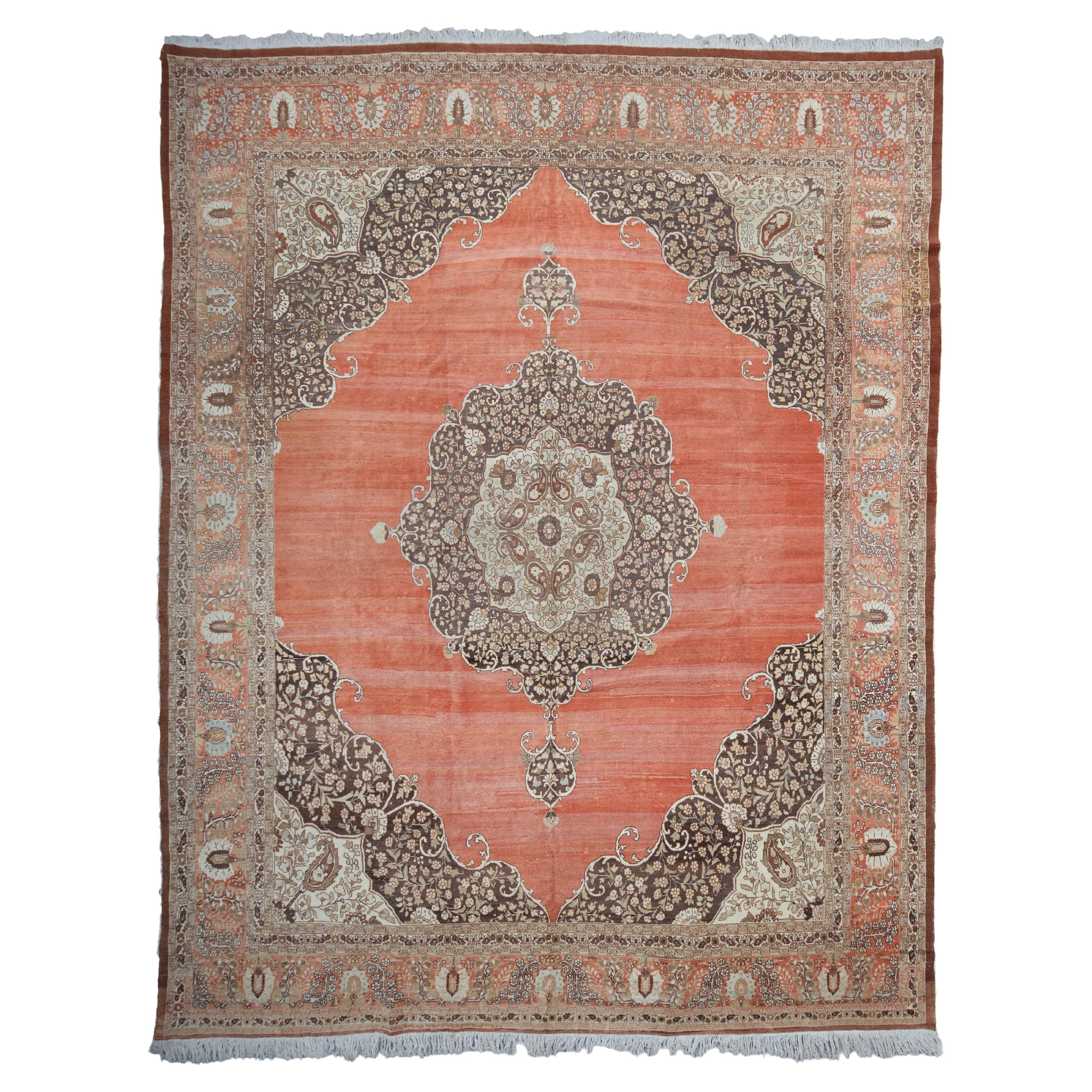 Antique Tabriz Rug - 19th Century Tabriz Rug, Antique Rug, Handwoven Rug