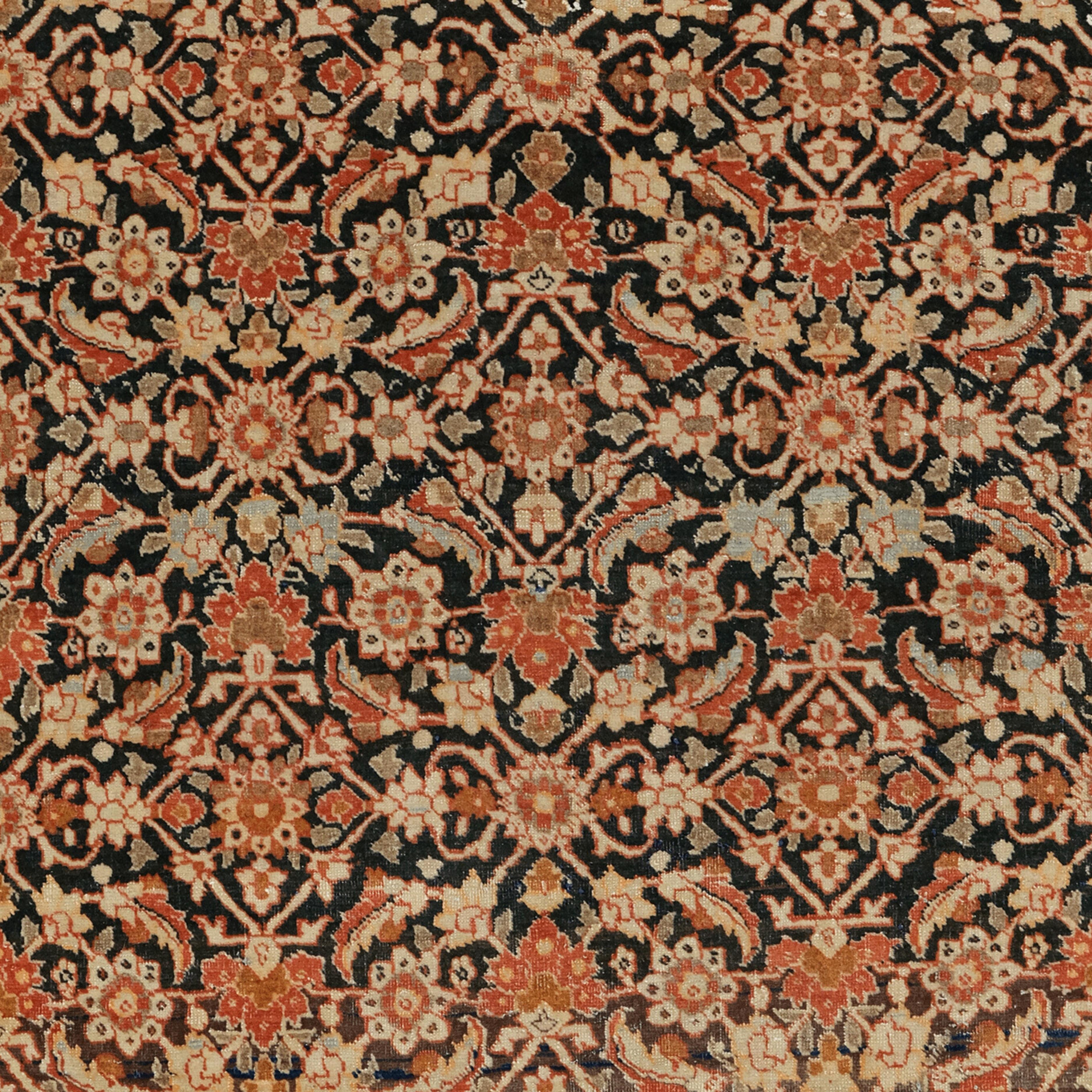 Asiatico Tappeto Tabriz antico - Tappeto Tabriz del XIX secolo, Tappeto vintage, Tappeto antico in vendita