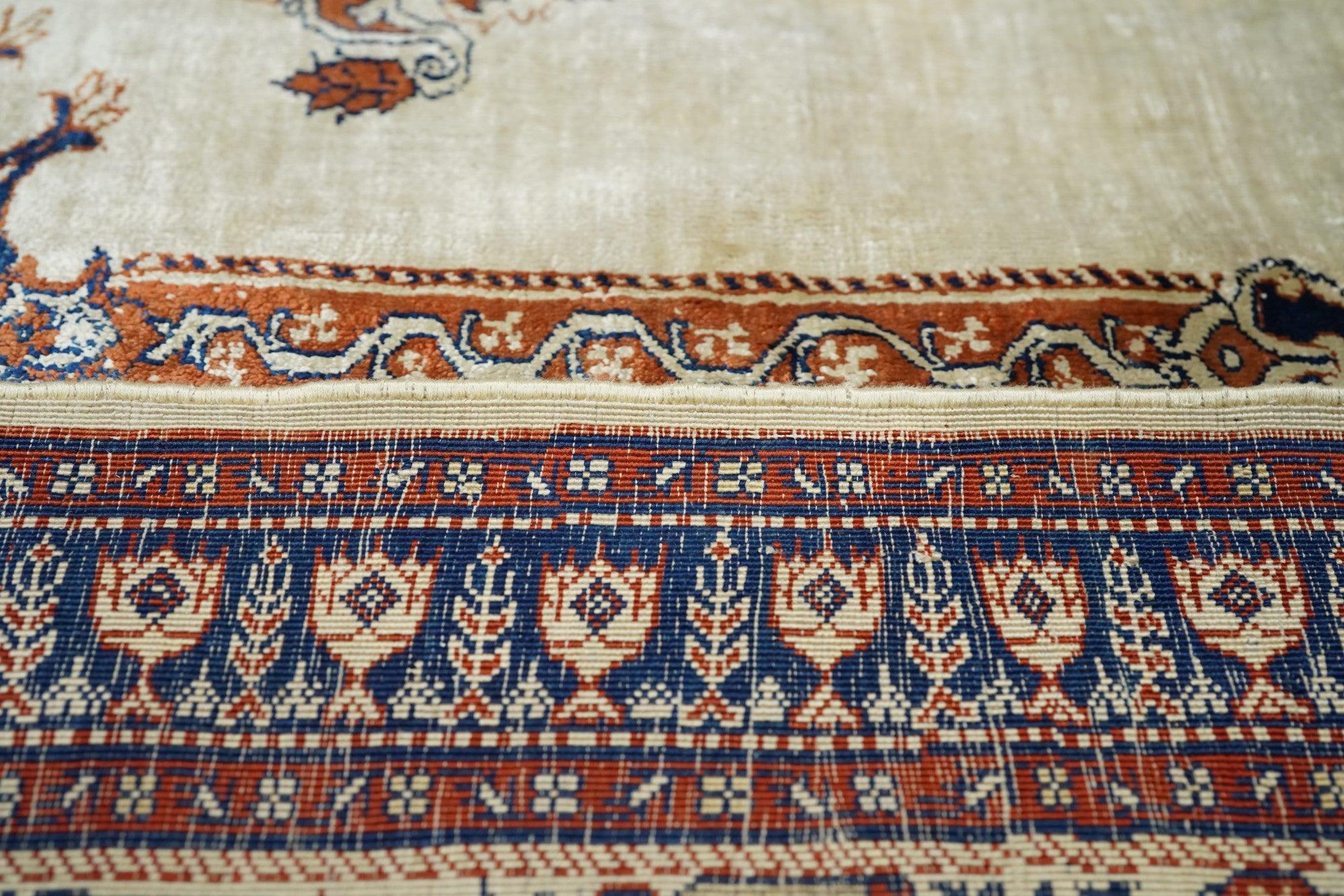 Alfombra Tabriz Antigua 3'6'' x 13'9'' en venta 4
