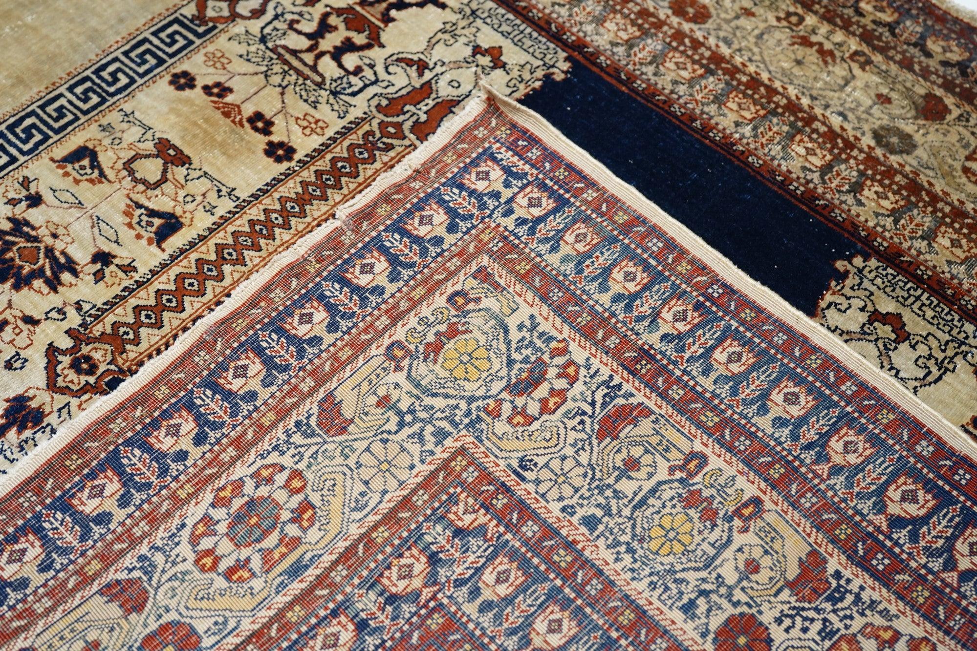 Alfombra Tabriz Antigua 3'6'' x 13'9'' en venta 6