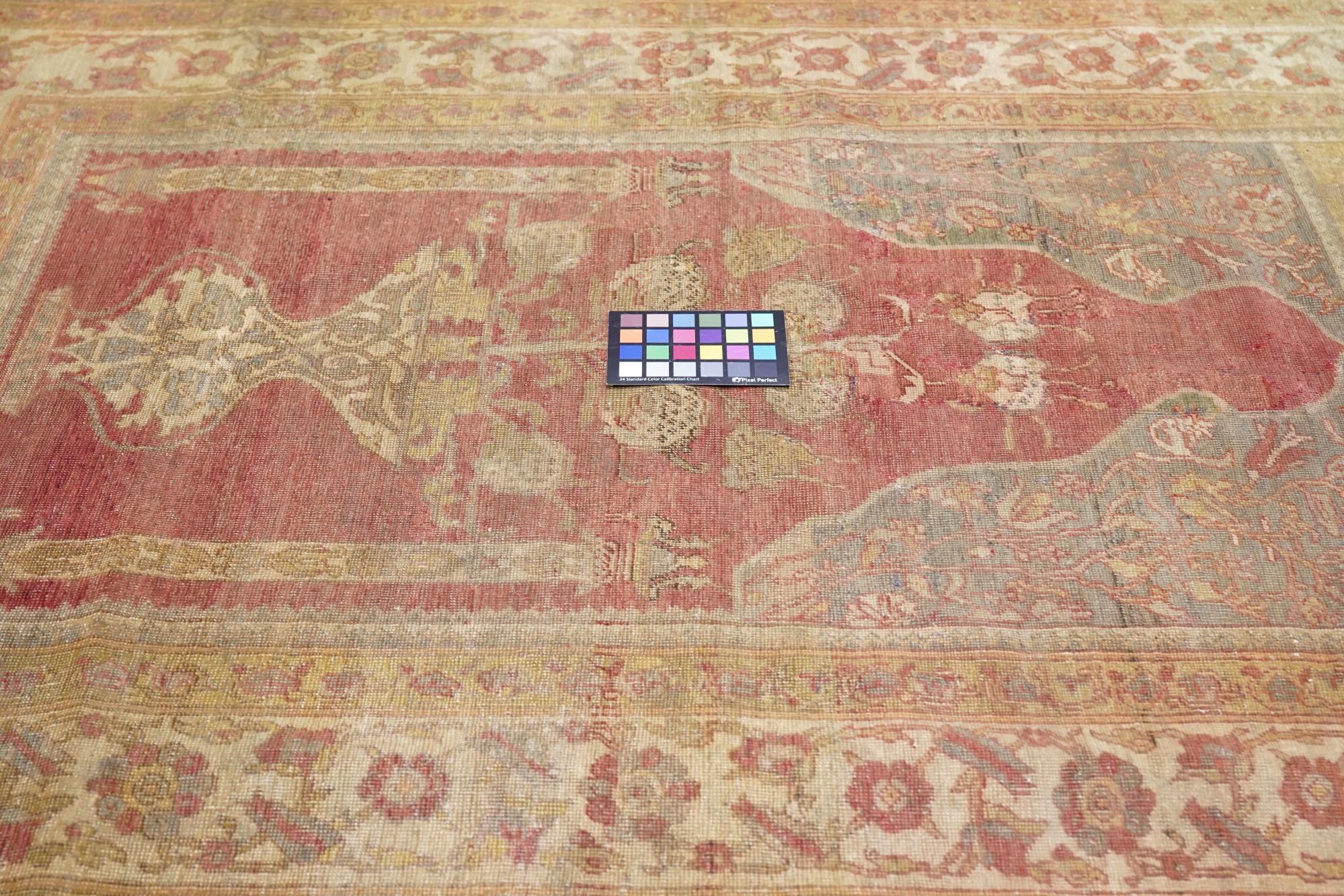 Tapis Tabriz ancien de 4'3'' x 6'4'' cm en vente 3
