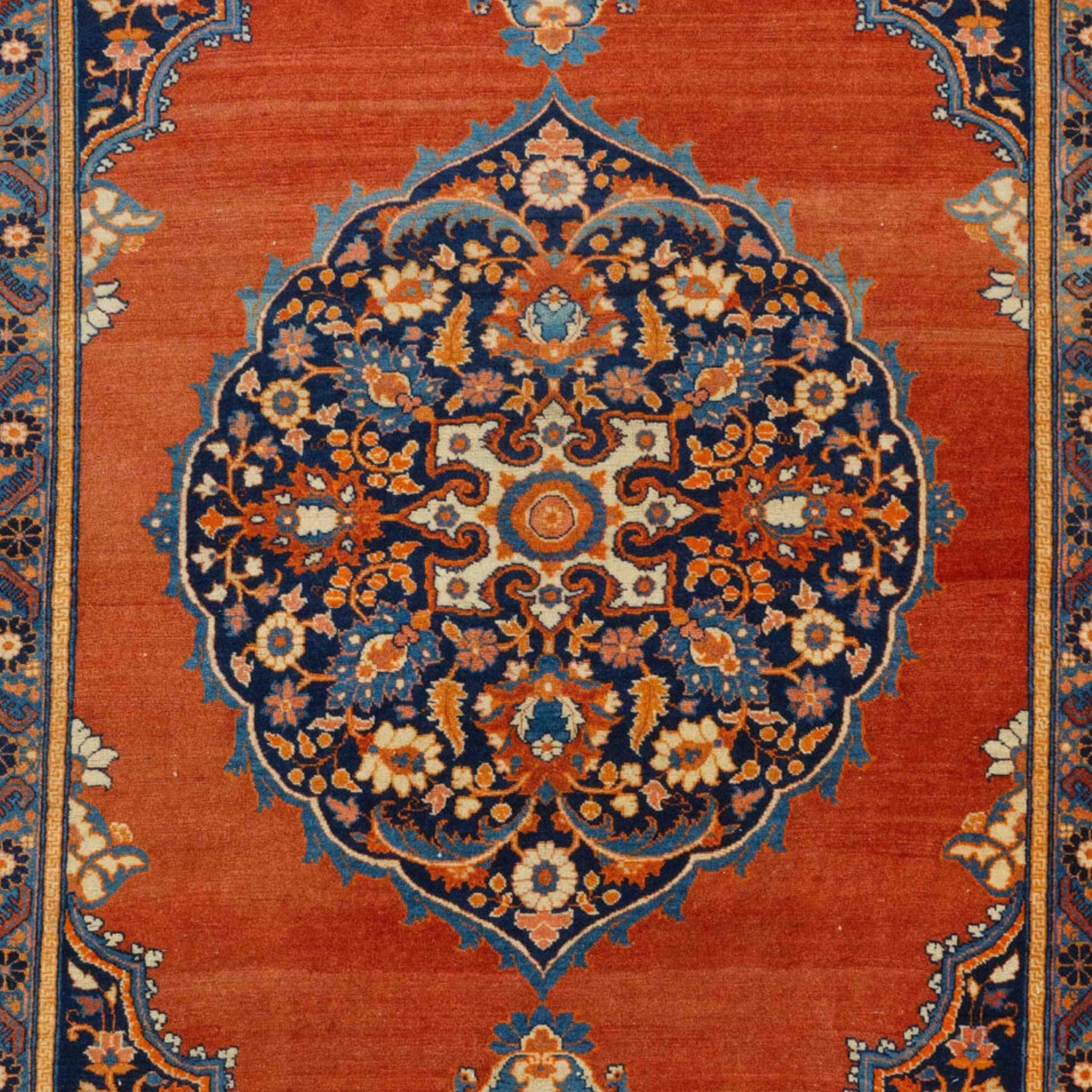 Asian Antique Tabriz Rug - Late Of 19th Century Tabriz Rug, Persian Rug For Sale