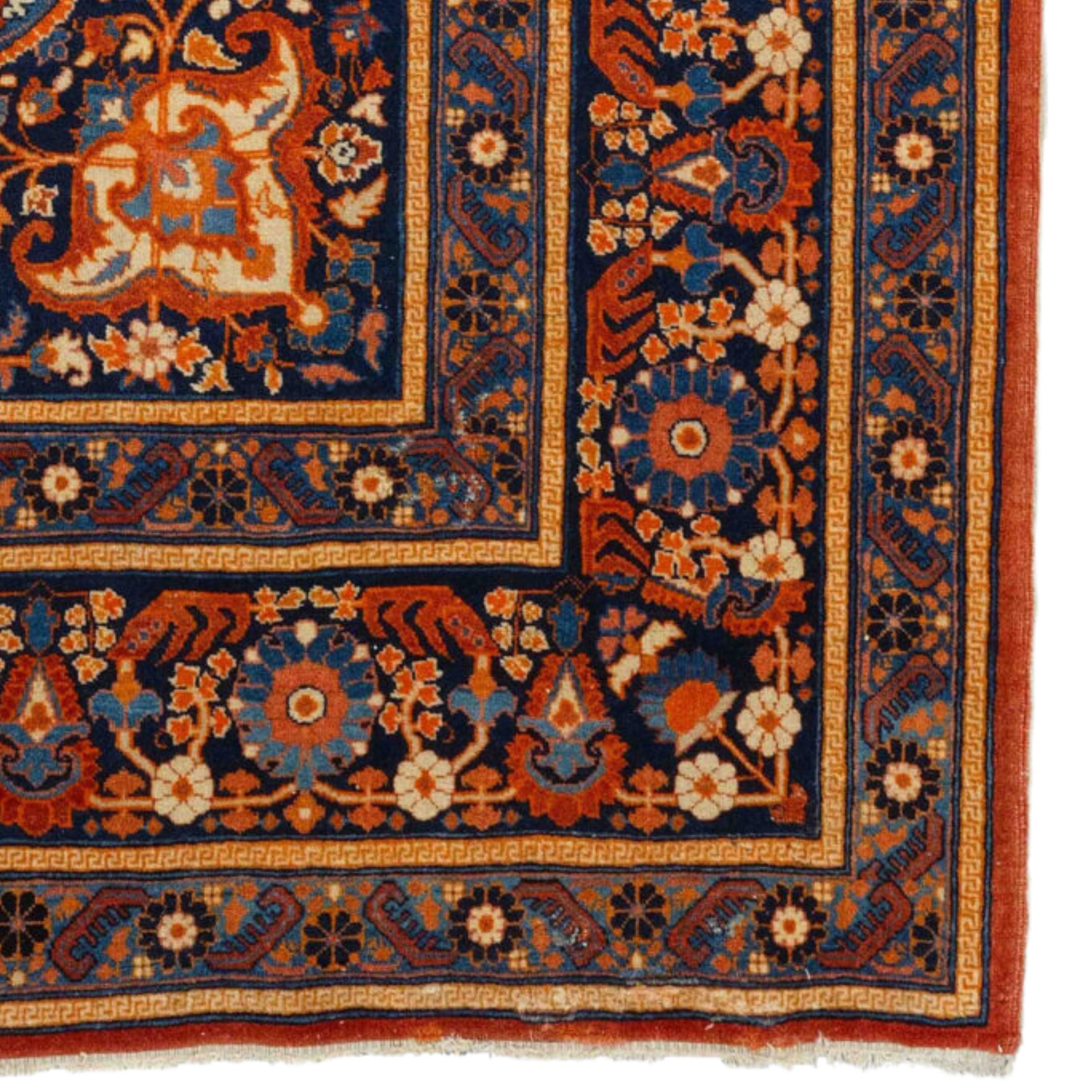Wool Antique Tabriz Rug - Late Of 19th Century Tabriz Rug, Persian Rug For Sale