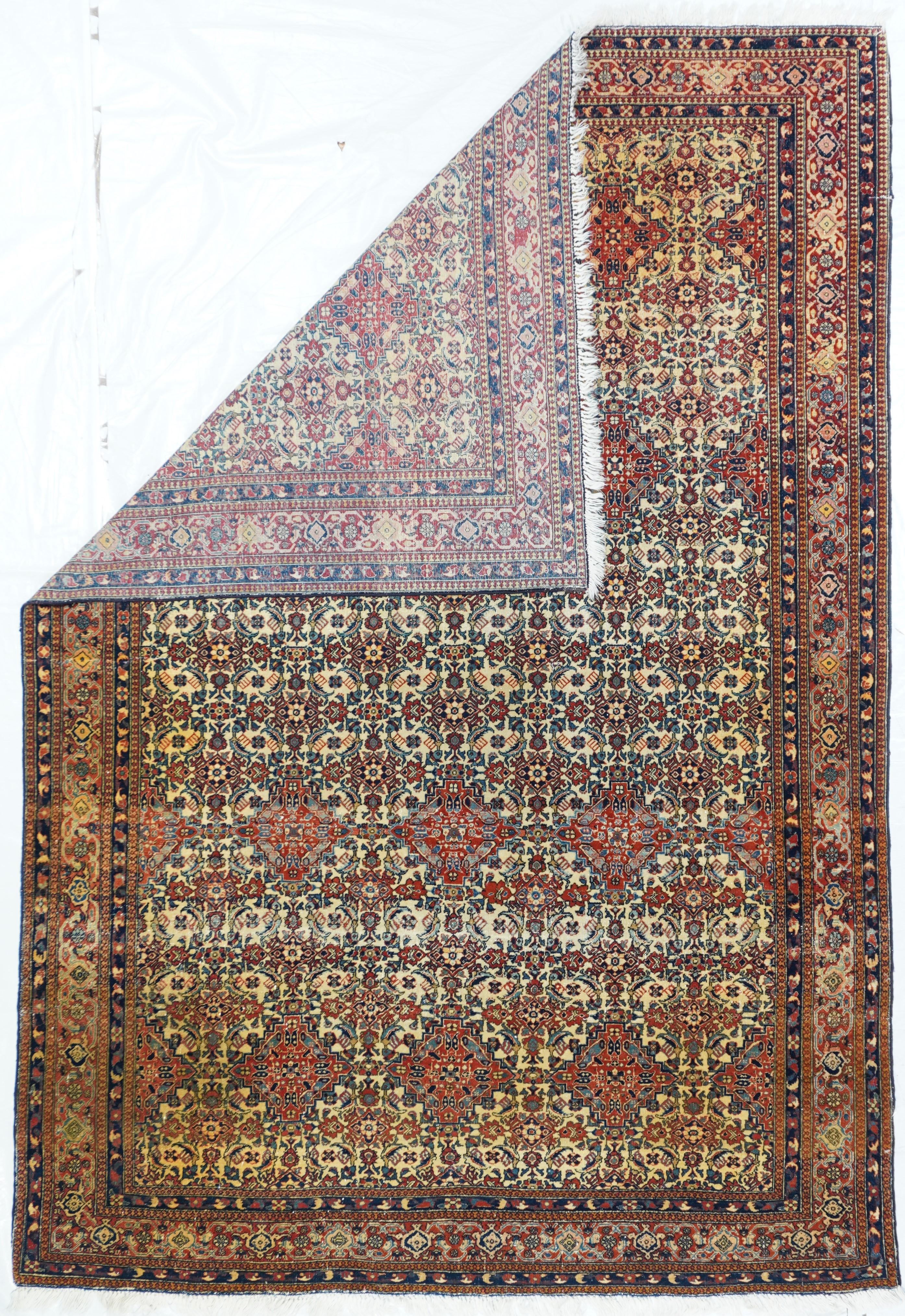 Antique Tabriz rug 4'8'' x 6'9''.