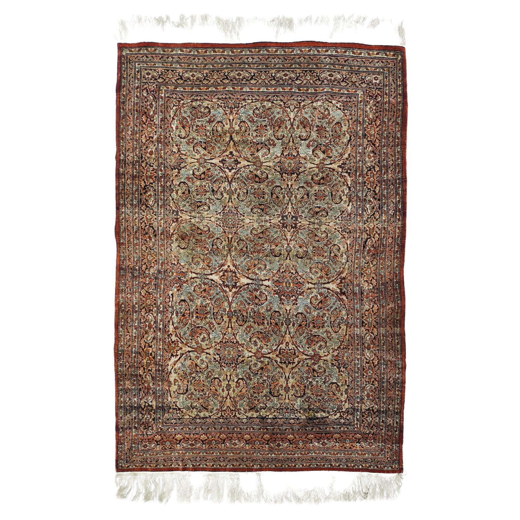 Antique Silk Haji Jalili Tabriz Rug 4'9'' x 7'0"