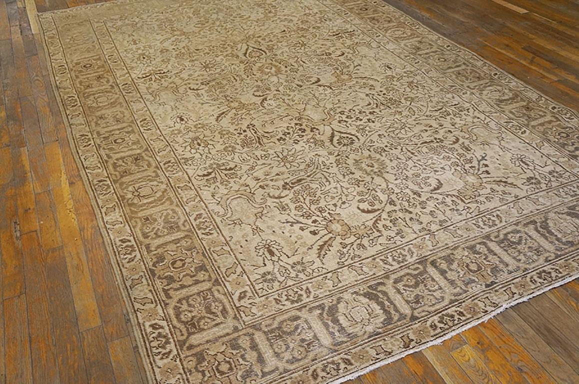 Early 20th Century Persian Tabriz Carpet ( 6'6