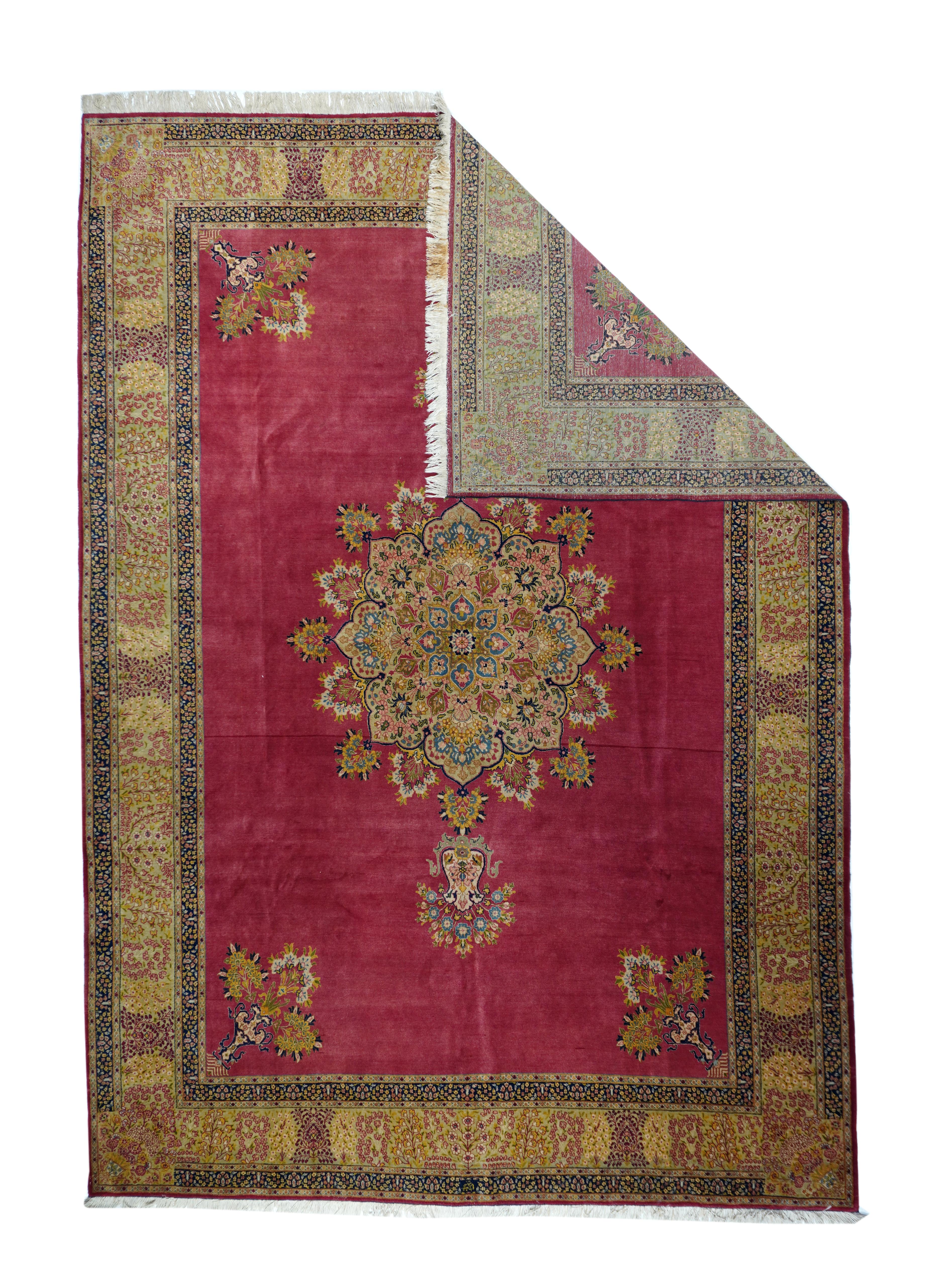 Antique Tabriz rug 7'11'' x 11'2''.