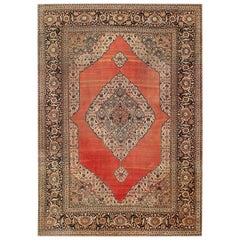 19th Century Persian Tabriz Haji Jalili Carpet ( 7'3" x 10'2" - 221 x 310 )