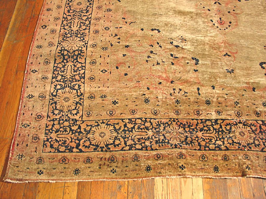Antique Tabriz rug, size: 7'3