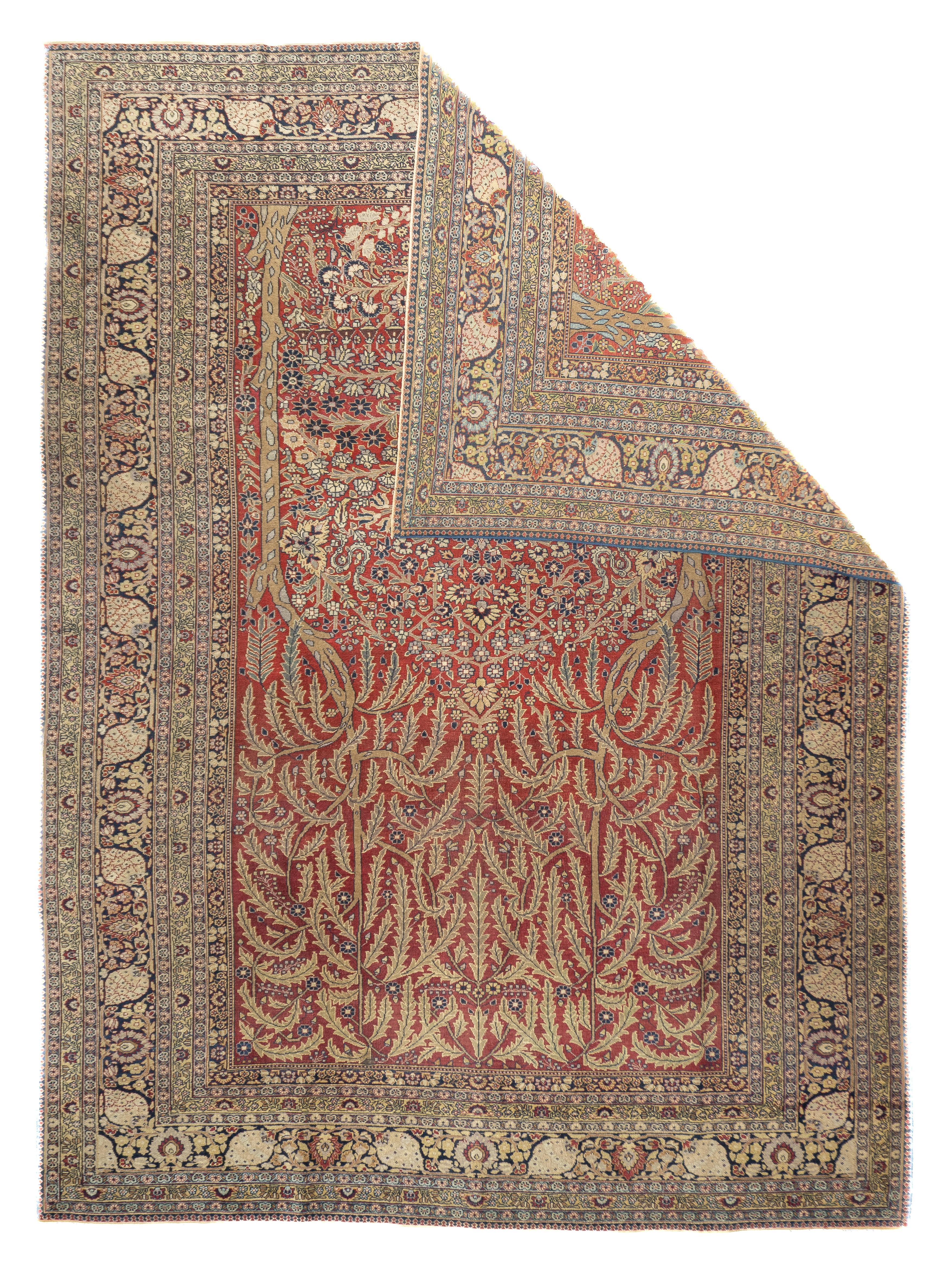 Antiker Tabriz Teppich 8'3'' x 11'4''. Die enorme Produktion von Teppichen und Streuteppichen in praktisch jedem Stil: Medaillon, zentralisiert, direktional oder allover, in einer Vielzahl von Dichten von mäßig bis extrem fein, in Wolle, Seide und