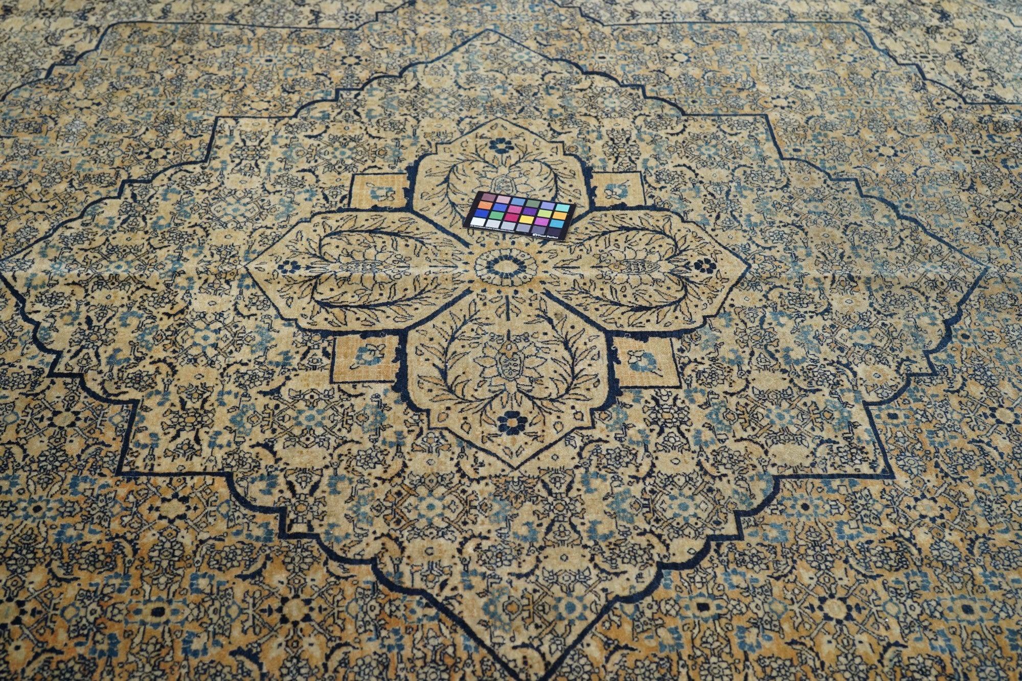 Lana Tappeto Tabriz antico 9'1'' x 11'10'' in vendita