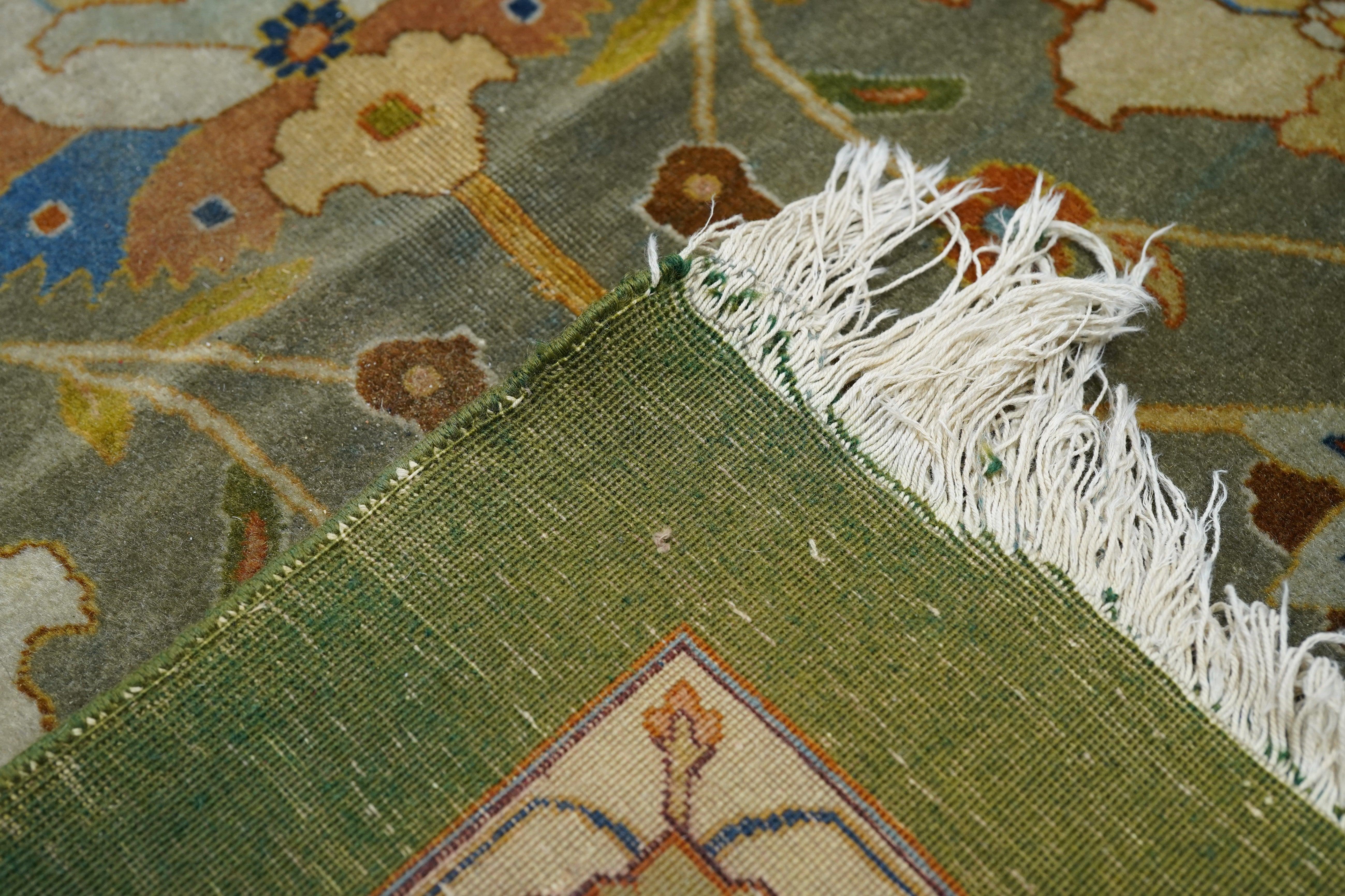 Antique Tabriz Rug 9'7'' x 11'11'' For Sale 4