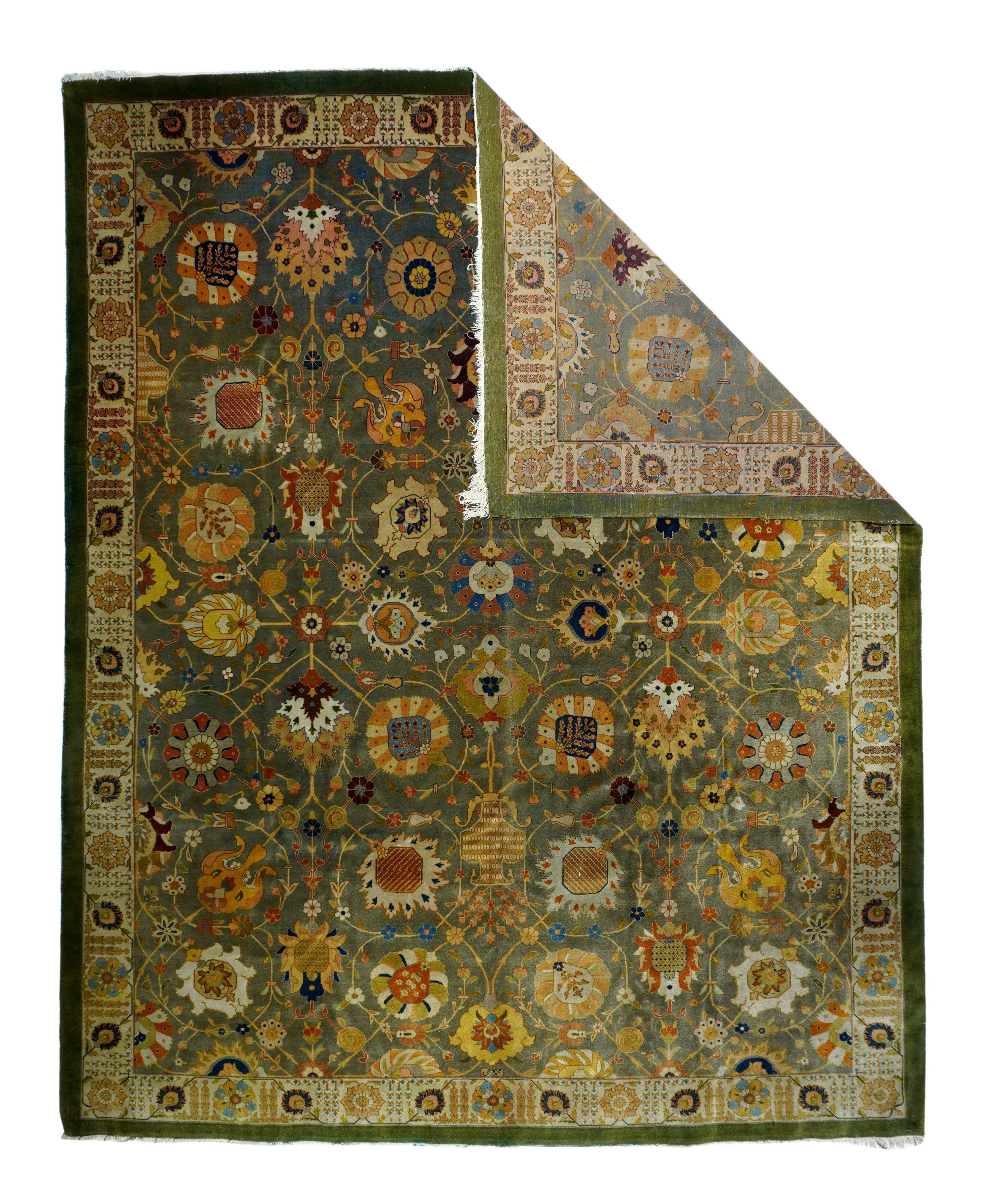 Antique Tabriz Rug 9'7'' x 11'11''.