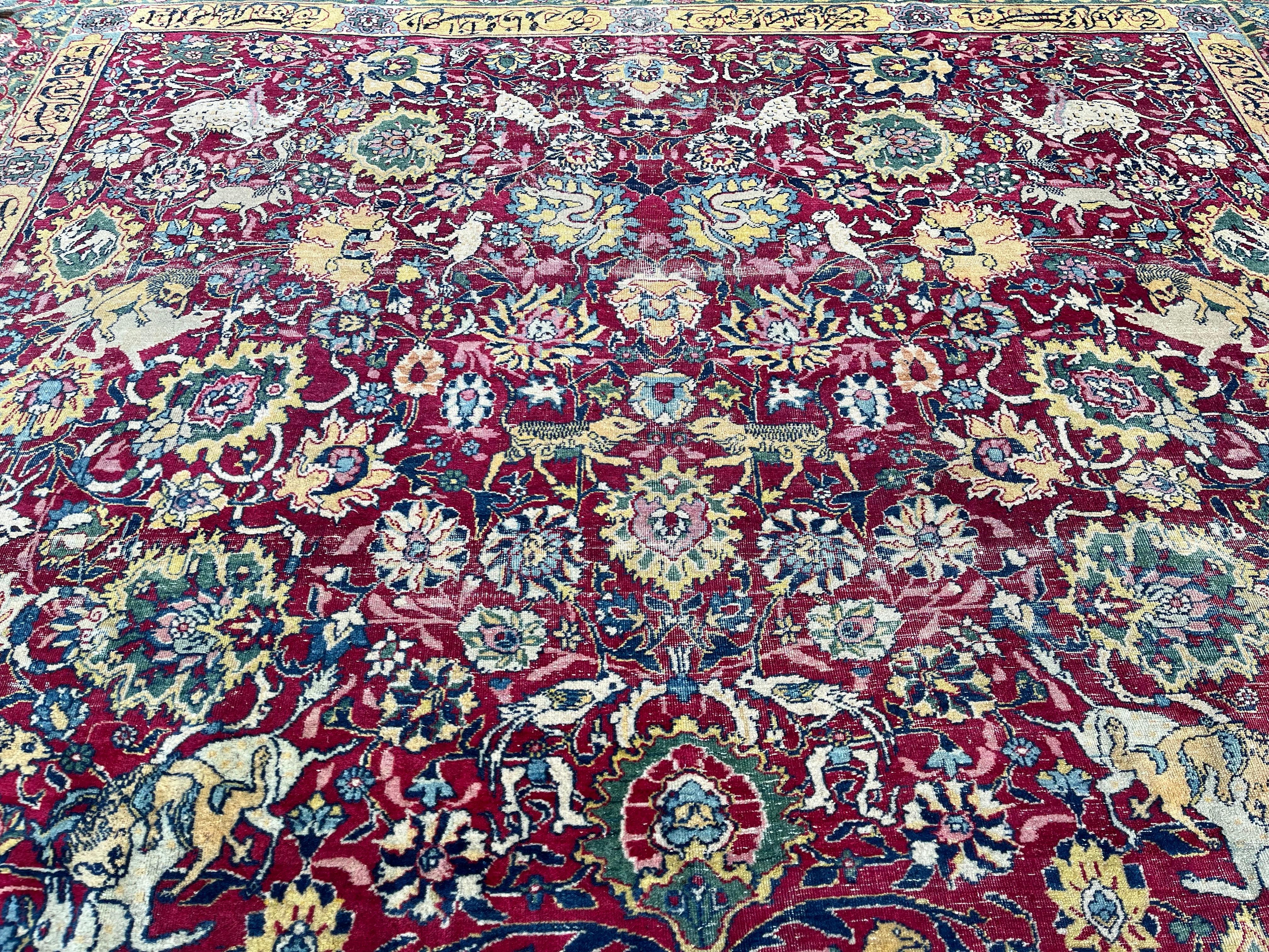 Antique Tabriz Rug For Sale 12