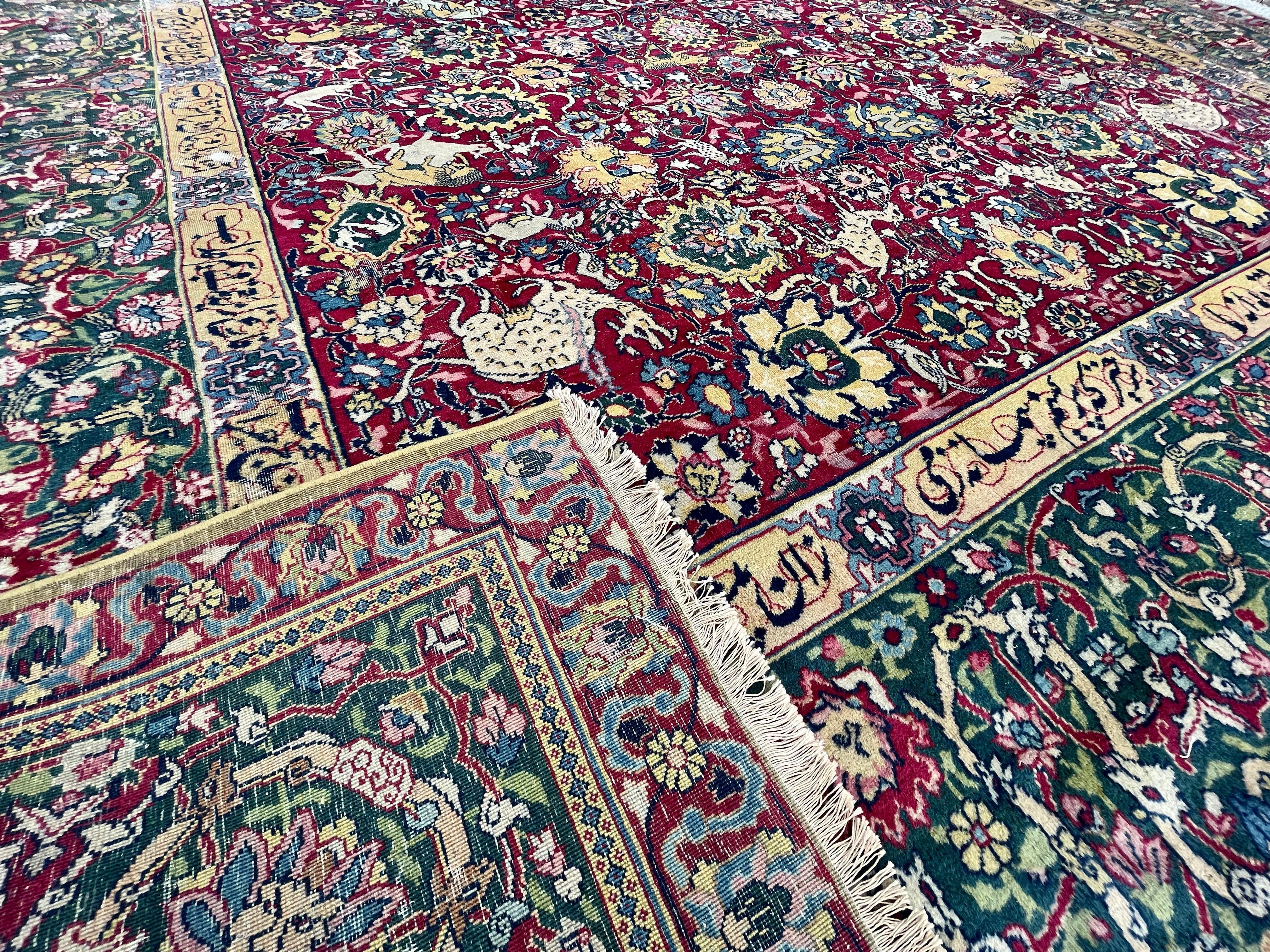 Antique Tabriz Rug For Sale 13