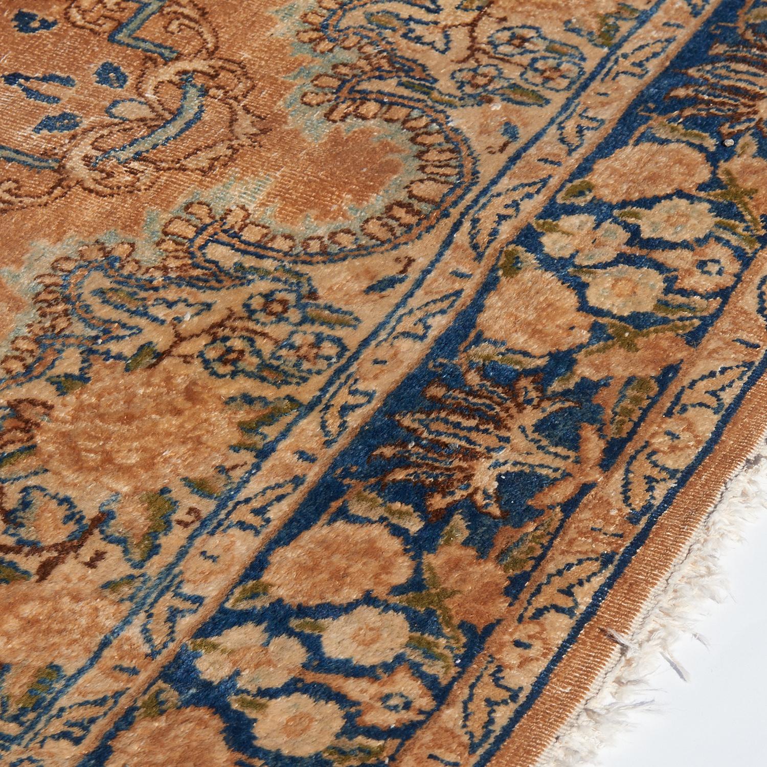 Antique Tabriz-Style Rug in Natural Tones In Good Condition For Sale In Morristown, NJ