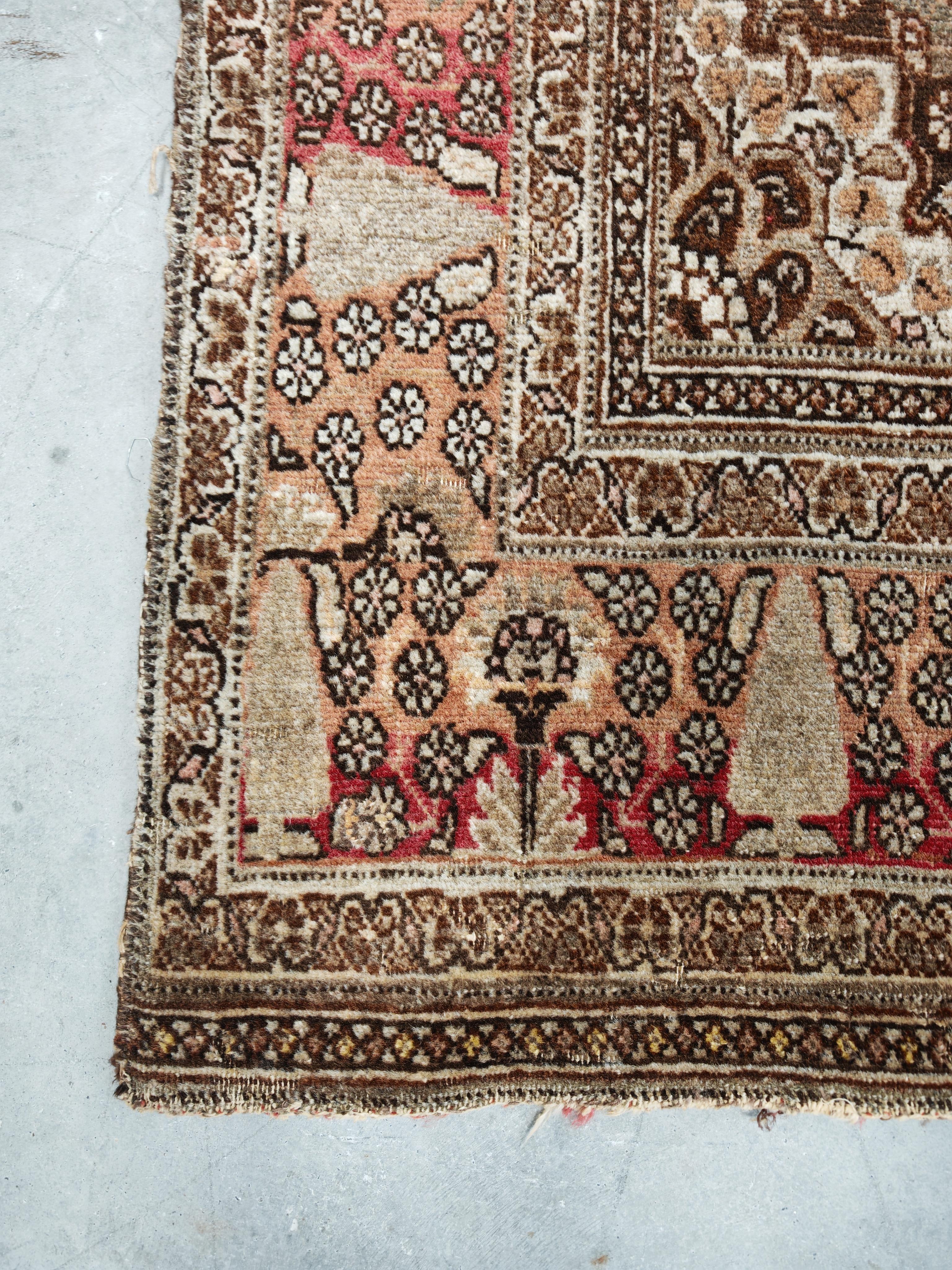 Antiker Täbris-Teppich in prächtigen Farbtönen, 100% Wolle, Westasien 1920er Jahre (Westasiatisch) im Angebot