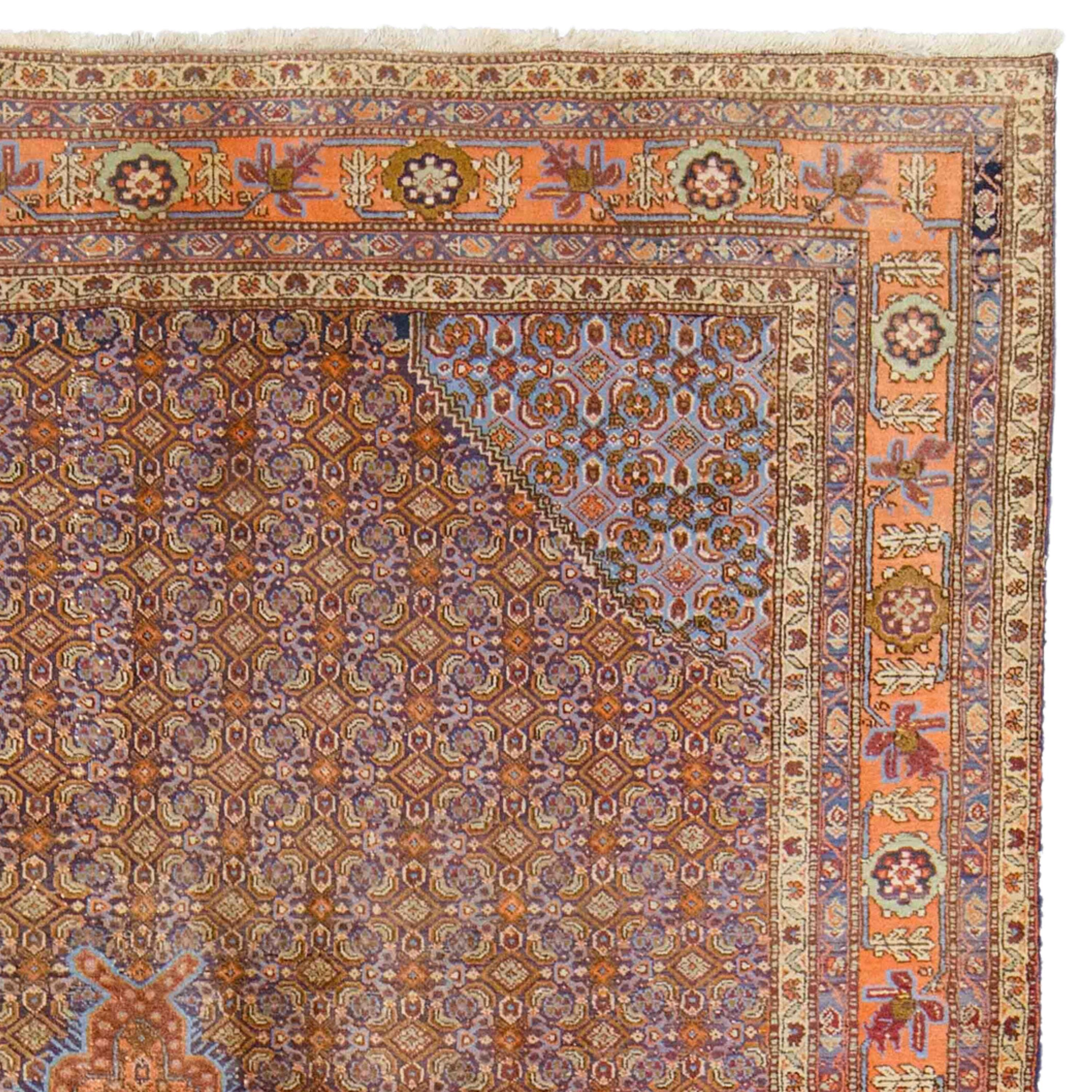 Antique Tabriz Rug - Late of 19th Century Azerbaijan Tabriz Rug, Antique Carpet In Good Condition For Sale In Sultanahmet, 34