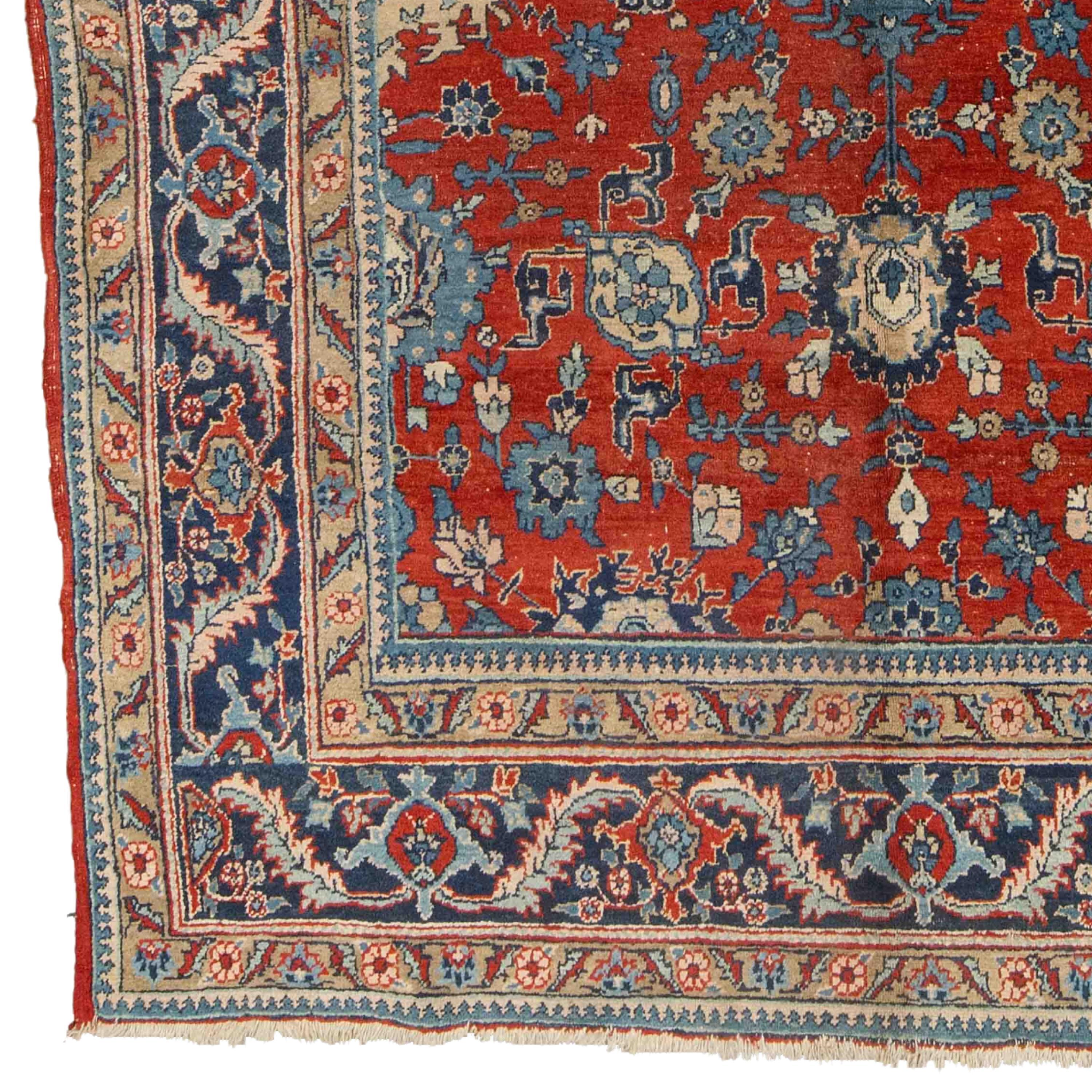 Antique Tabriz Rug 225 x 325cm (7,38 x 10,66 ft) Late of 19th Century Tabriz Rug

From the mid-19th century, there was a revival in commercial carpet production in Azerbaijan, and Tabriz became one of the country's most important centers producing