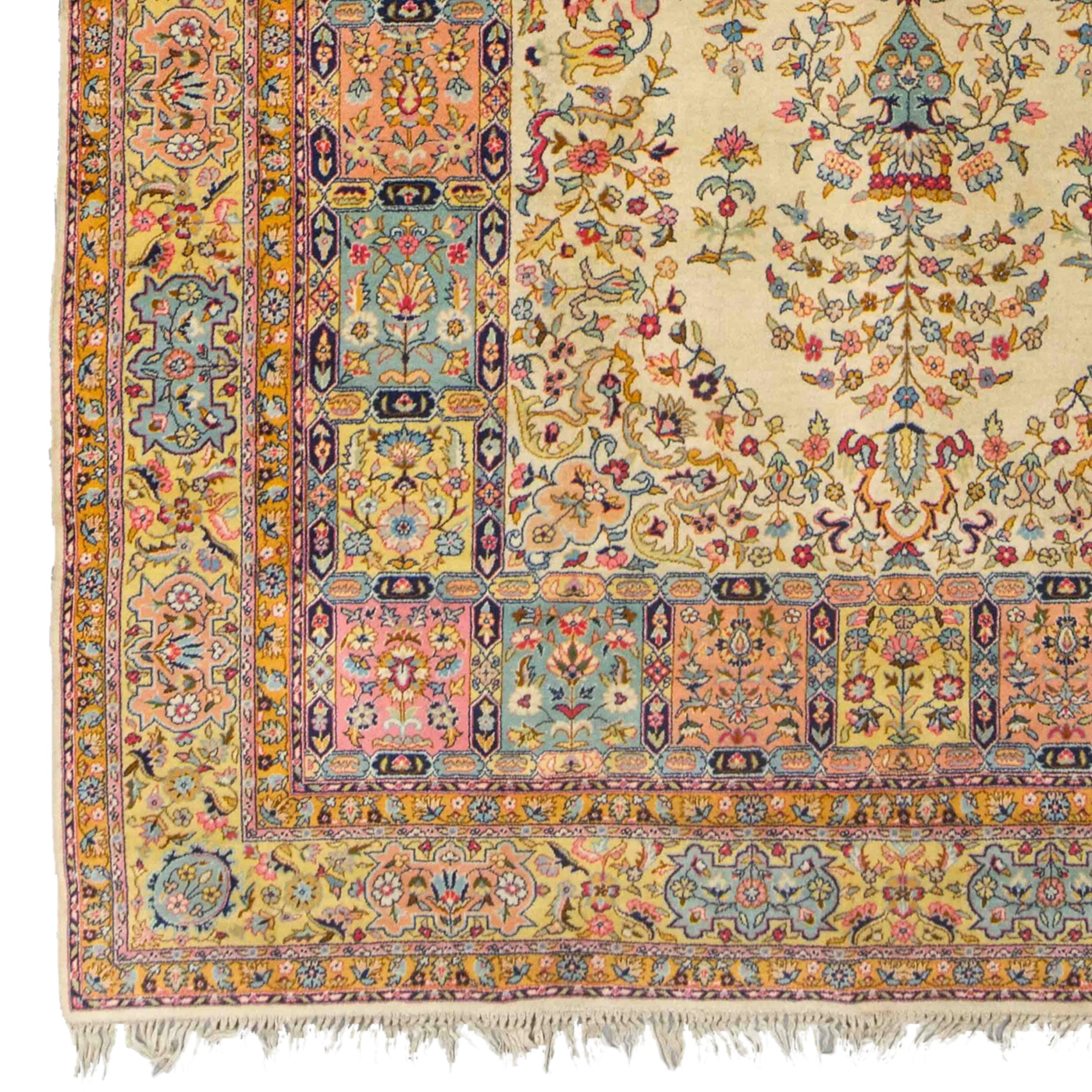 Antique Tabriz Rug 247x355 cm (8,10 x 11,64 ft) Late of 19th Century Tabriz Rug, Antique Tabriz Rug

From the mid-19th century, there was a revival in commercial carpet production in Azerbaijan, and Tabriz became one of the country's most important