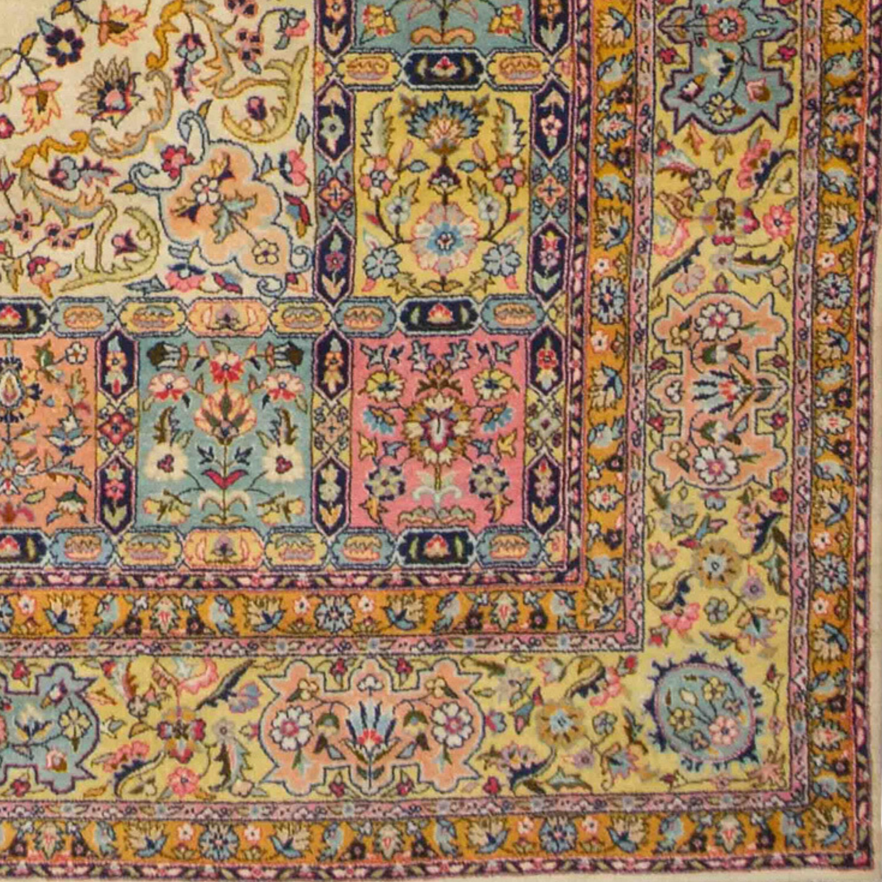 Wool Antique Tabriz Rug - Late of 19th Century Tabriz Rug For Sale
