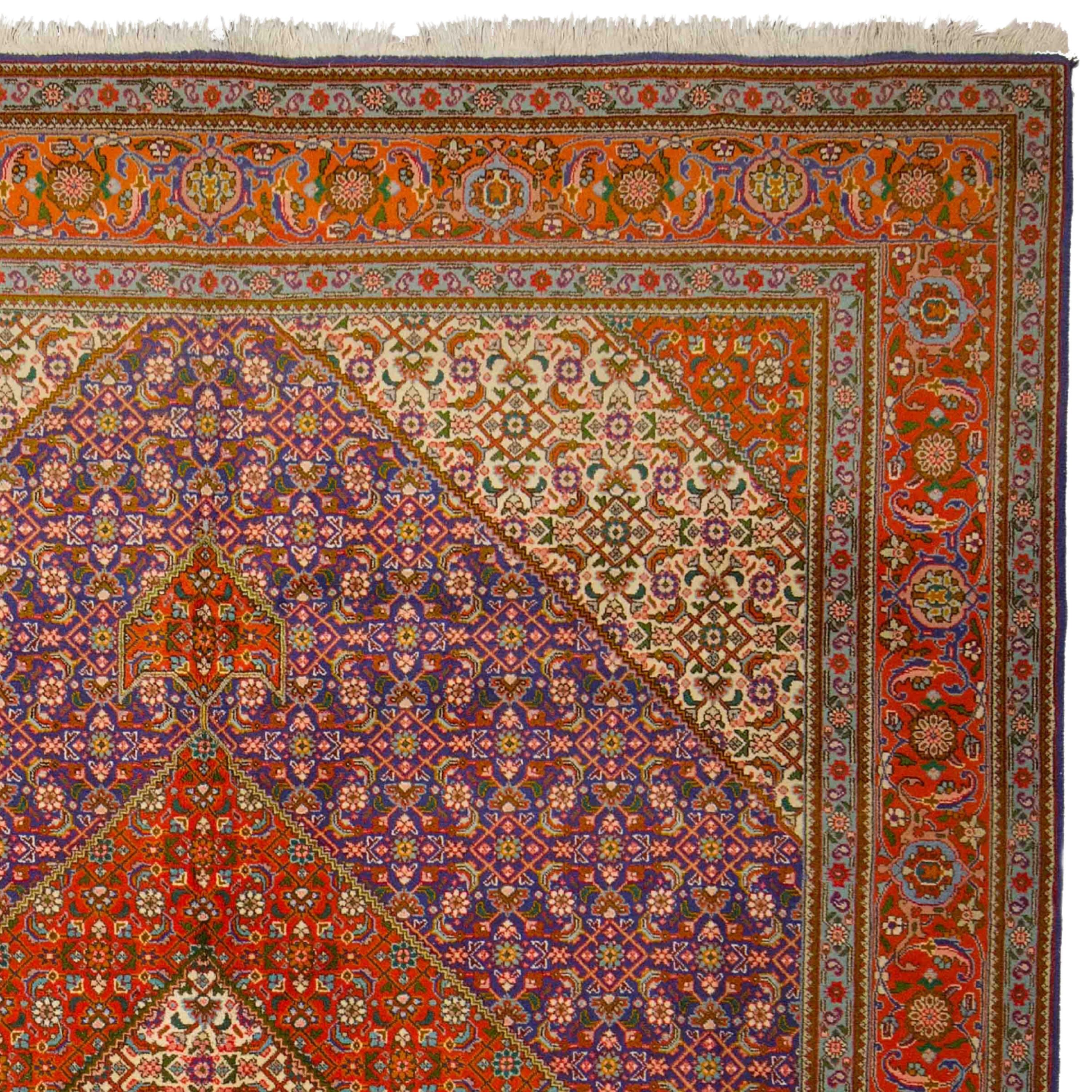 Antique Tabriz Rug - Late of 19th Century Tebriz Rug, Antique Tabriz Rug In Good Condition In Sultanahmet, 34