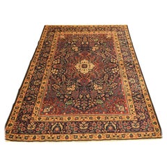 Antique Tabriz Rug Of Classic Floral Design, Circa 1920