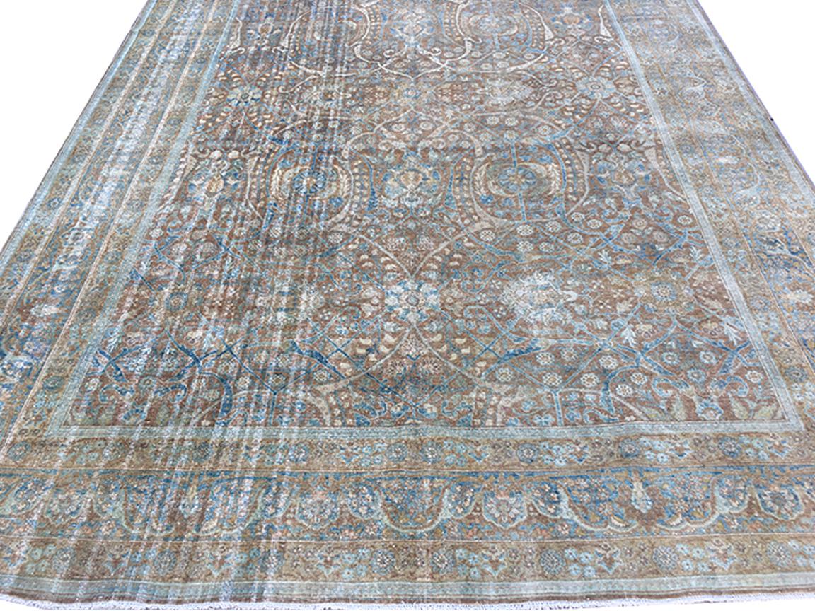 20th Century Antique Tabriz Rug  Persian Rugs Circa Date 1900 For Sale