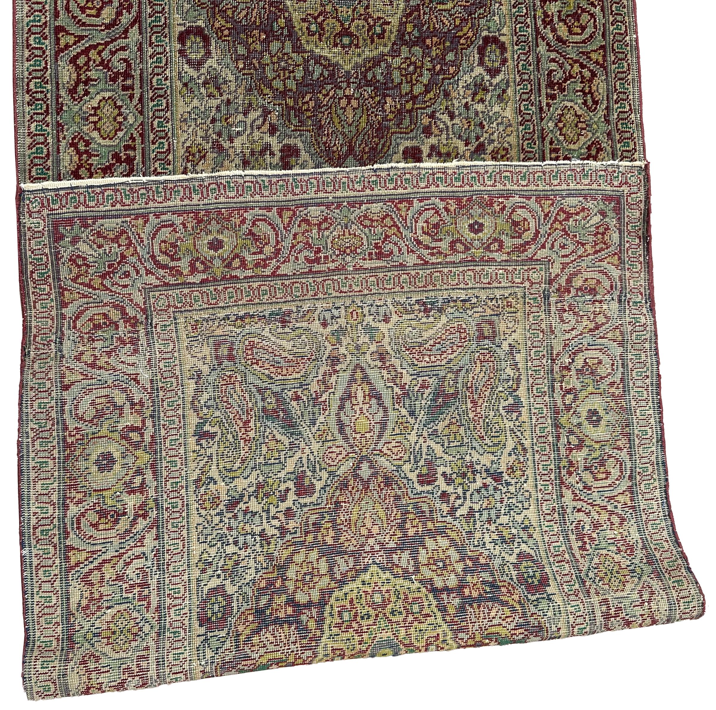 Antique Tabriz Rug Runner 73cm x 267cm Handmade 3x9 Rug Circa 1890 For Sale 6