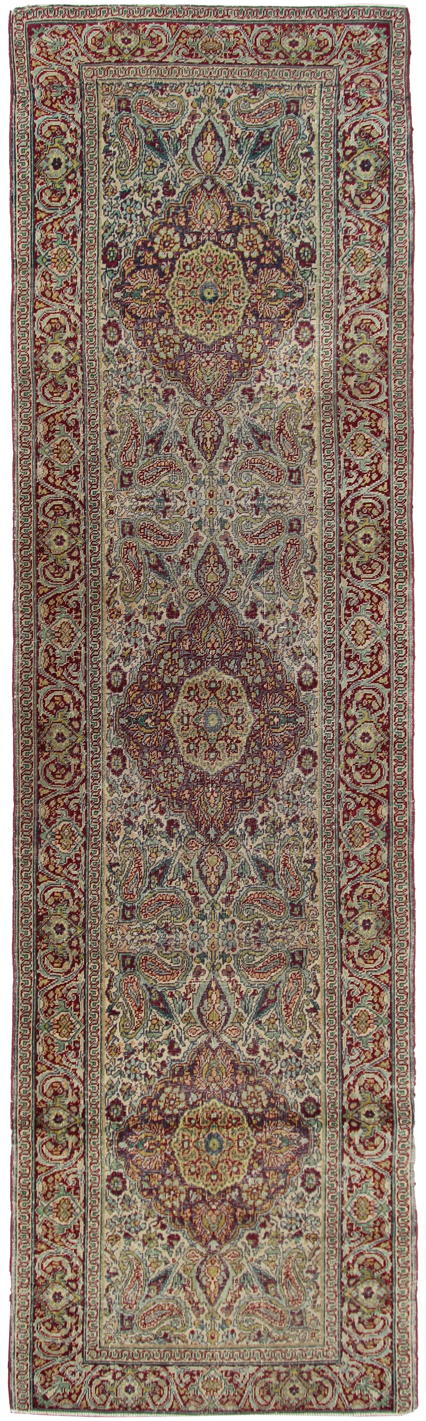 Antique Tabriz Rug Runner 73cm x 267cm Handmade 3x9 Rug Circa 1890 For Sale 1