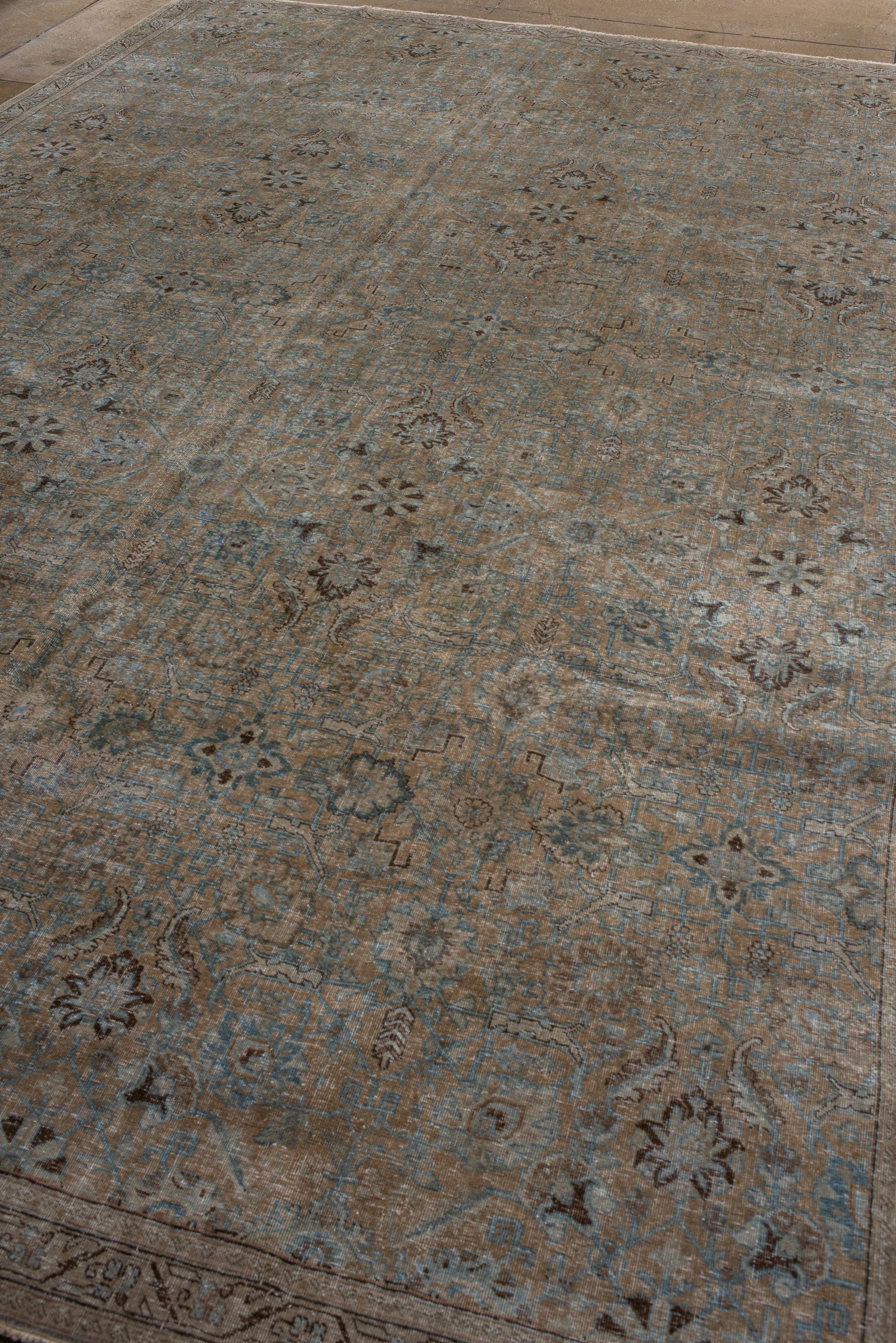 Persian Antique Tabriz Rug with Rosettes and Narrow Border For Sale