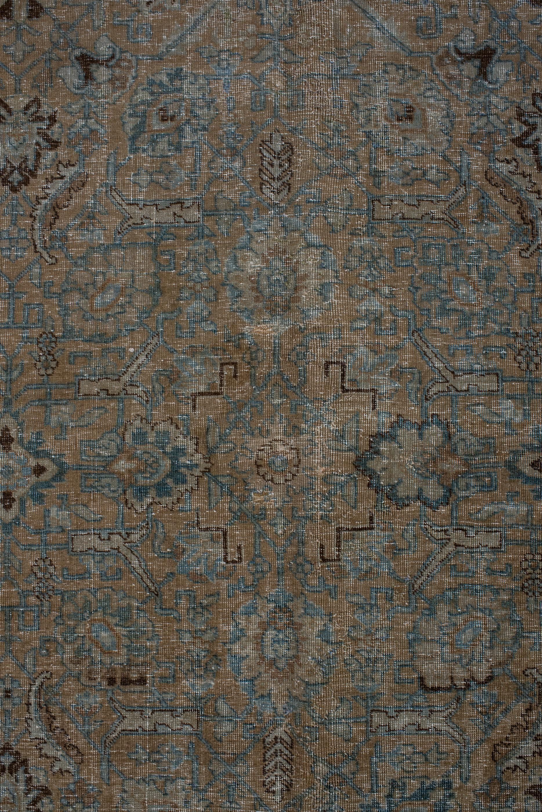 Hand-Knotted Antique Tabriz Rug with Rosettes and Narrow Border For Sale