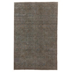 Antiker Täbris-Teppich mit Rosetten und schmaler Bordüre