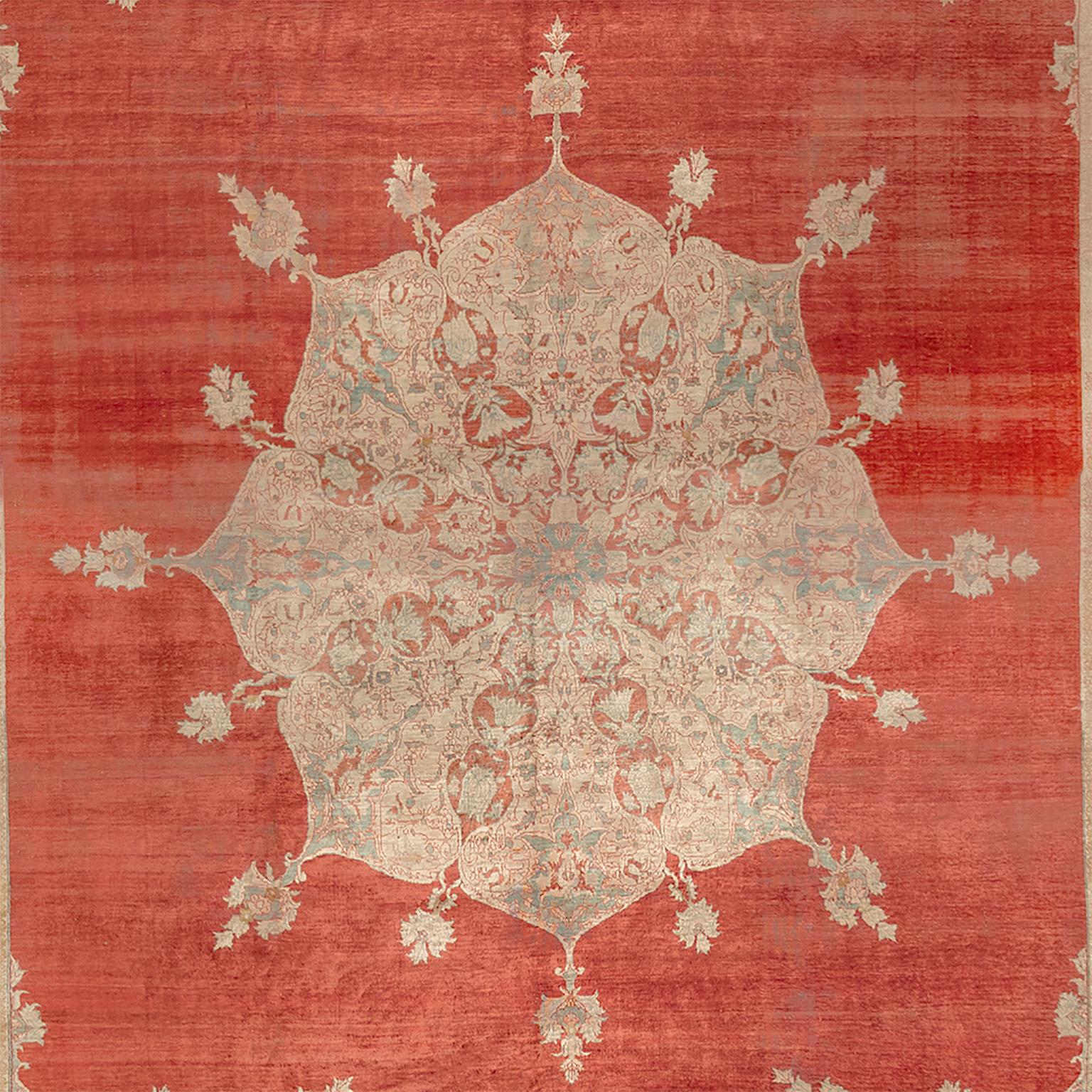 Floral, open field with medallion.

Iran ca. 1880
Measures: 12'8