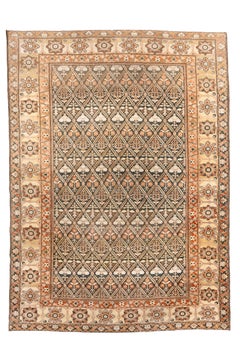 Antique Tabriz Style Rug with Lattice Herati Field