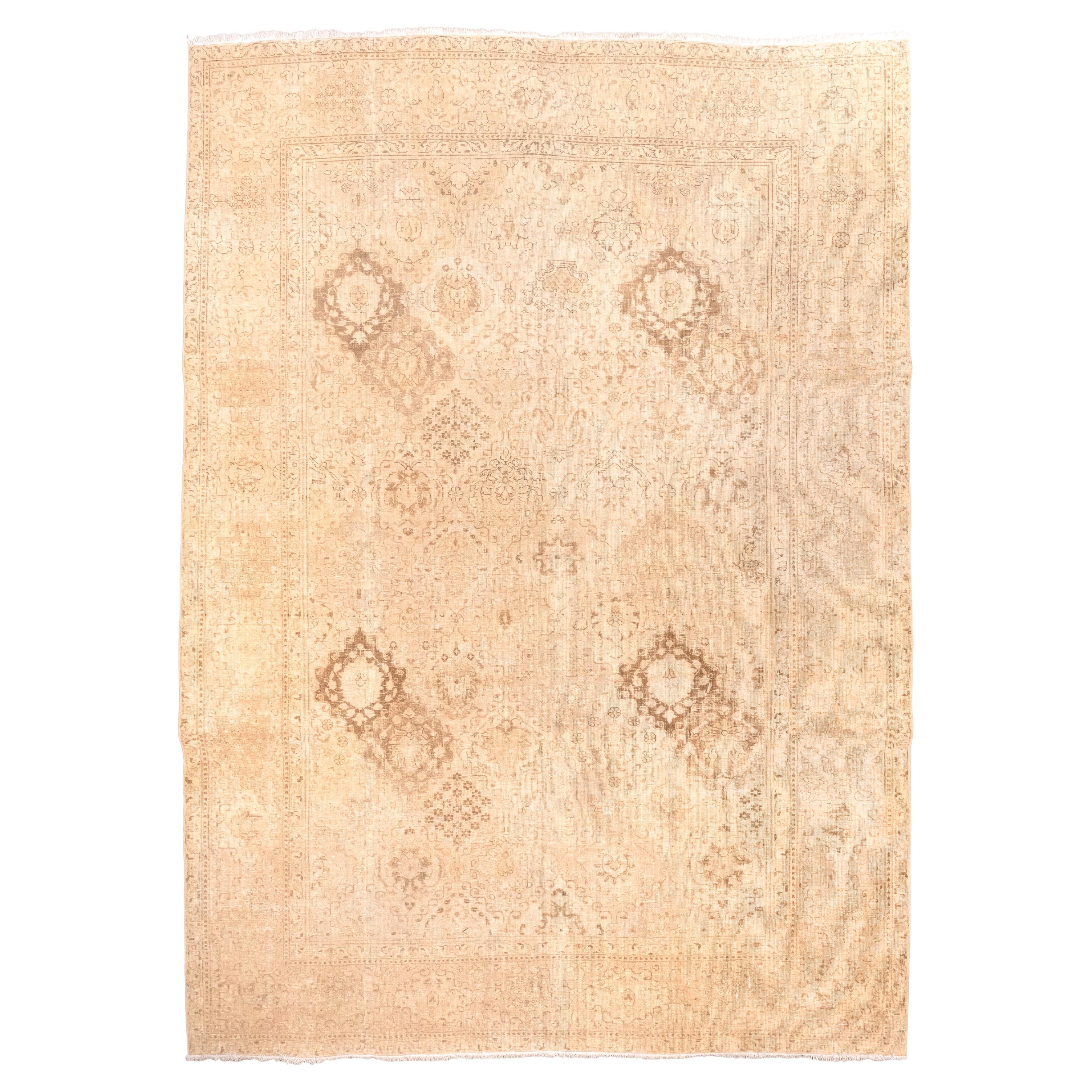 Antique Tabriz with Light Straw Palette