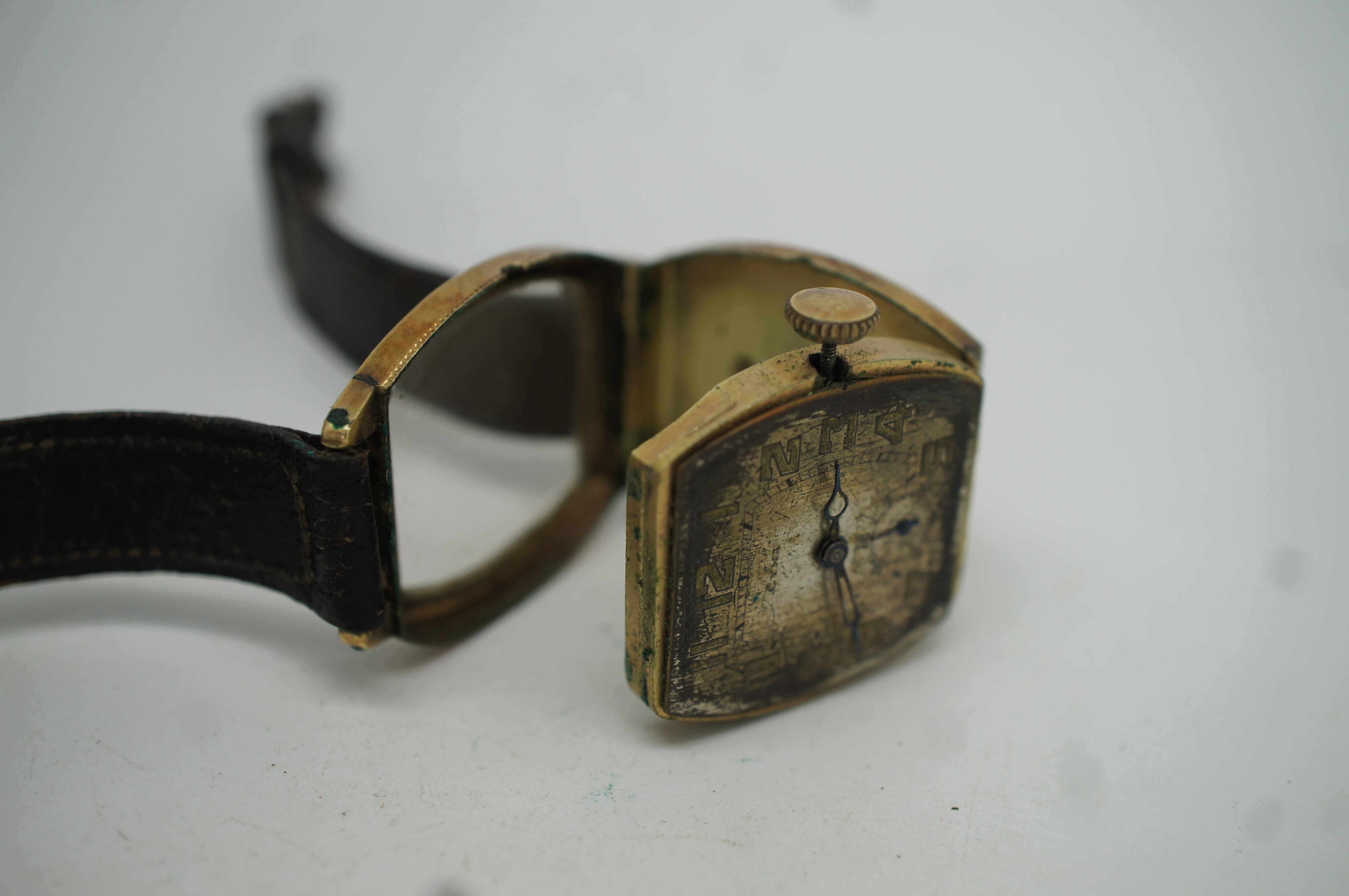20th Century Antique Tacy Watch Co. Cyma 15 Jewel Wrist Watch Timepiece for Parts For Sale
