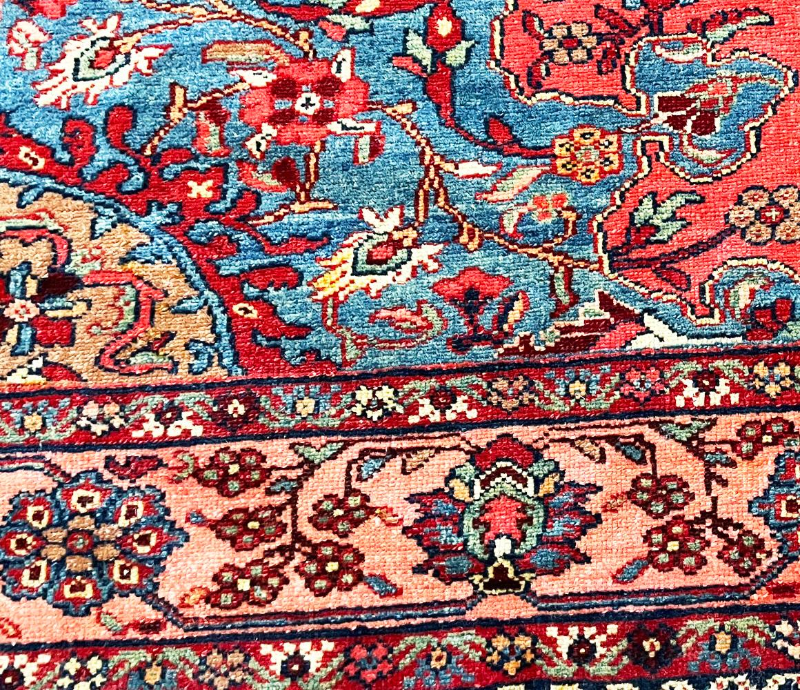 Sarouk Farahan Antique Tafrish/ Lilihan Oriental Multi Colors For Sale