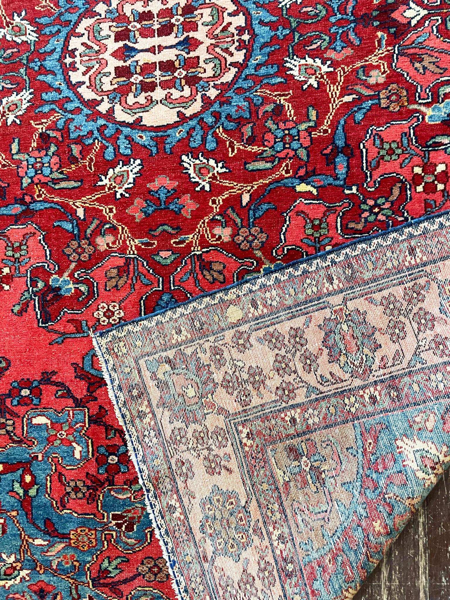 Wool Antique Tafrish/ Lilihan Oriental Multi Colors For Sale