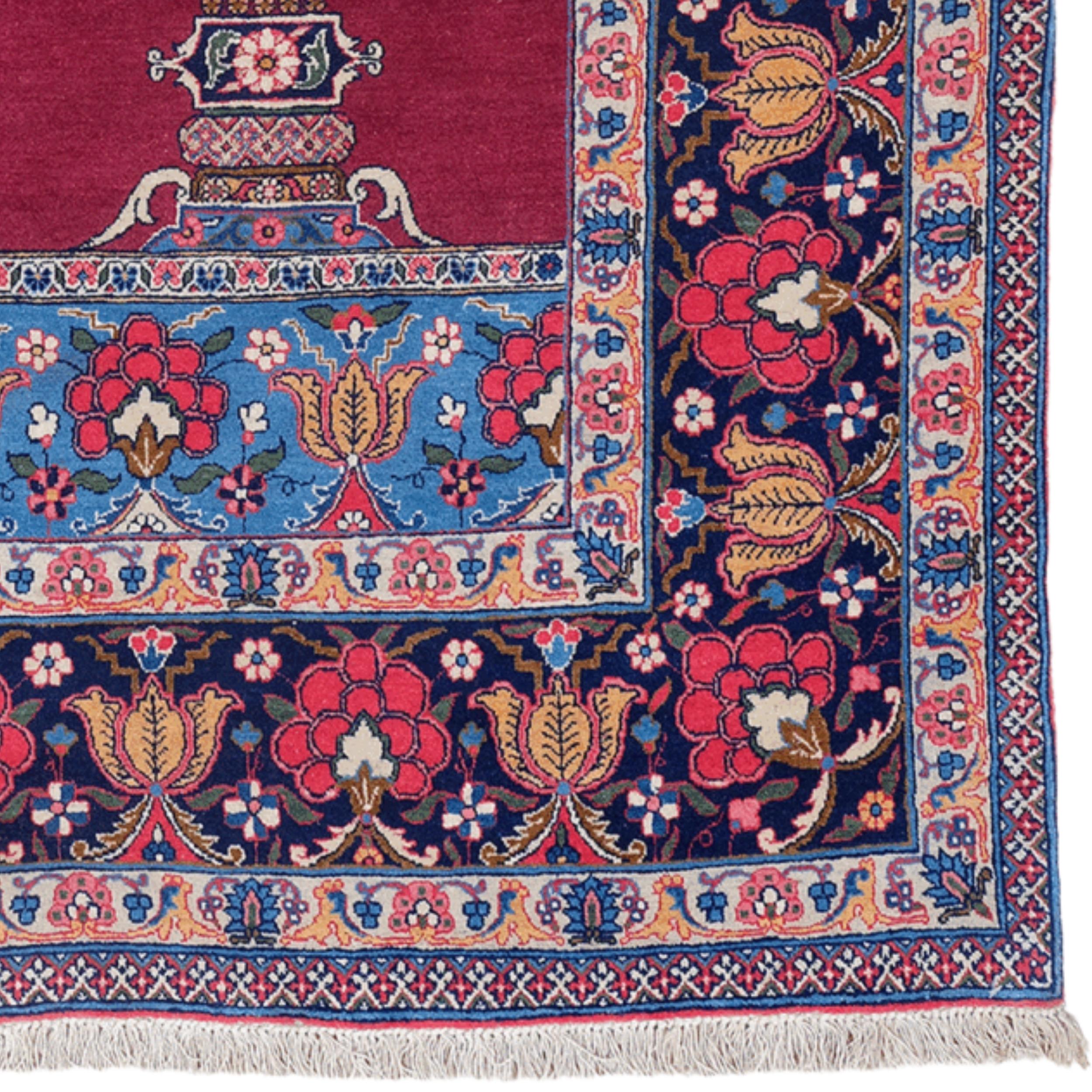 Antiker Tahran Gebetsteppich im Zustand „Gut“ in Sultanahmet, 34