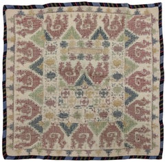 Antique Tajik Silk Embroidered Ruband Bridal Veil