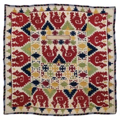 Antique Tajik Silk Embroidered Ruband Bridal Veil