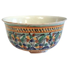 Ancienne poterie mexicaine Talavera Uriarte, coupe centrale Fruit Large 14 po.