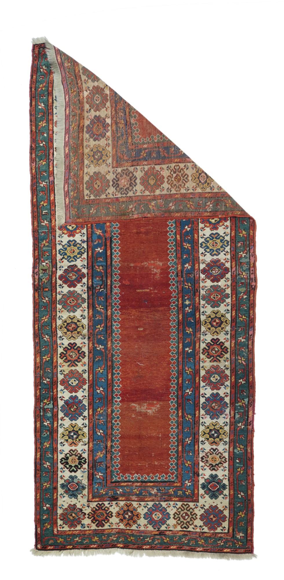 Antique Caucasian Talish rug 3'7'' x 8'5''.