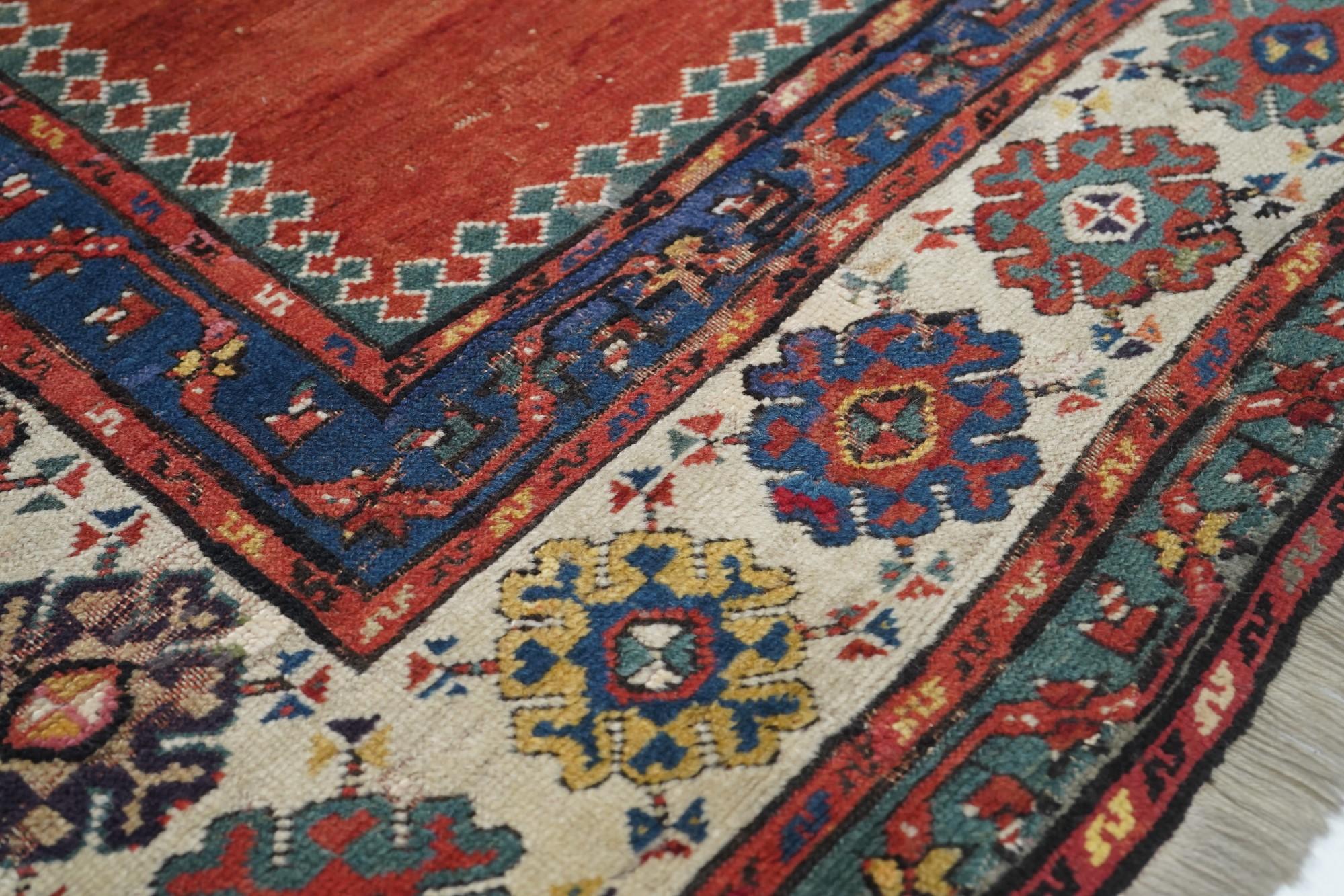 Wool Antique Caucasian Talish Rug For Sale