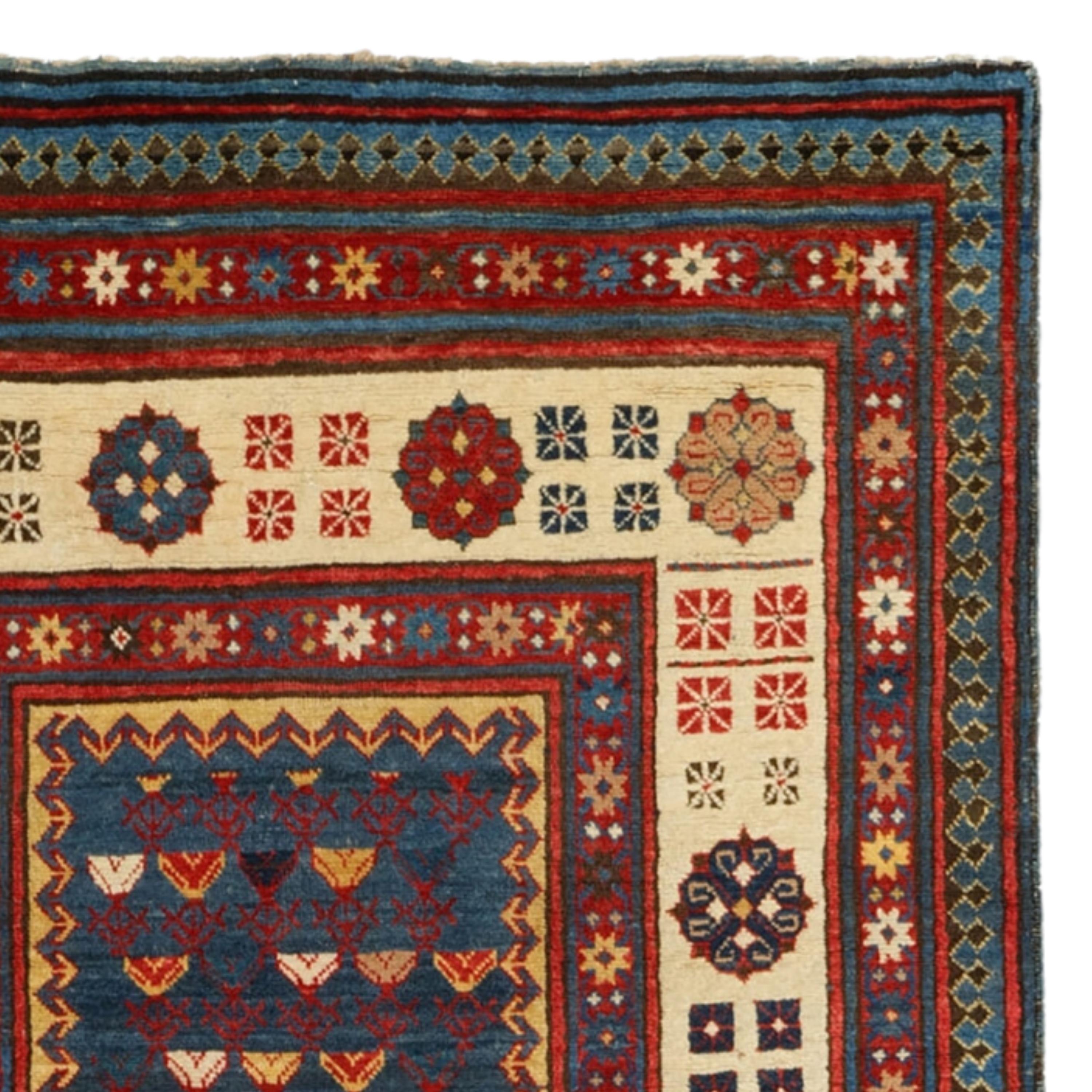 Antique Talish Rug - Late of 19th Century Talish Rug, Caucasus Rug, Antique Rug In Good Condition For Sale In Sultanahmet, 34